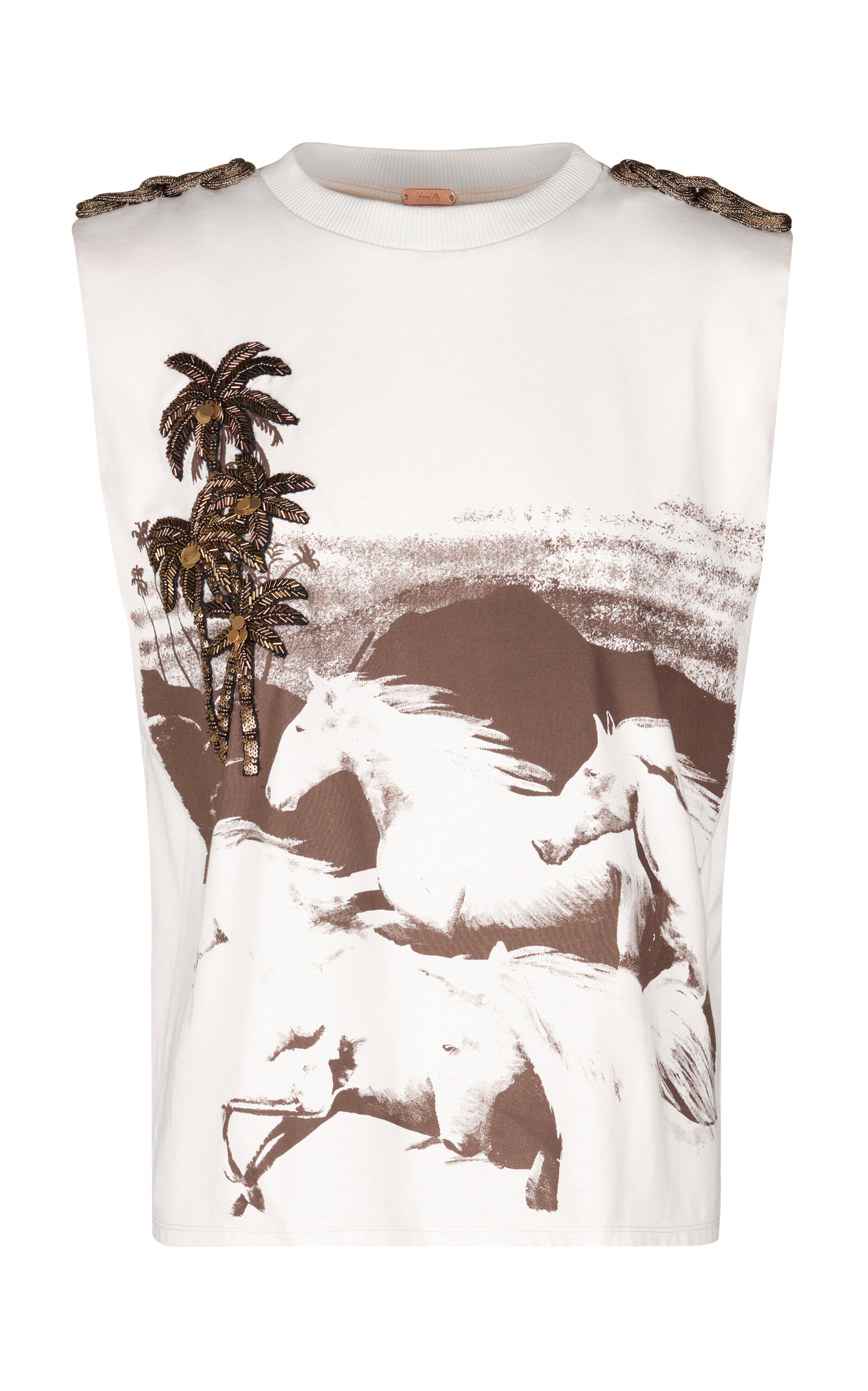 Johanna Ortiz Brave Printed Top - Ivory - XS