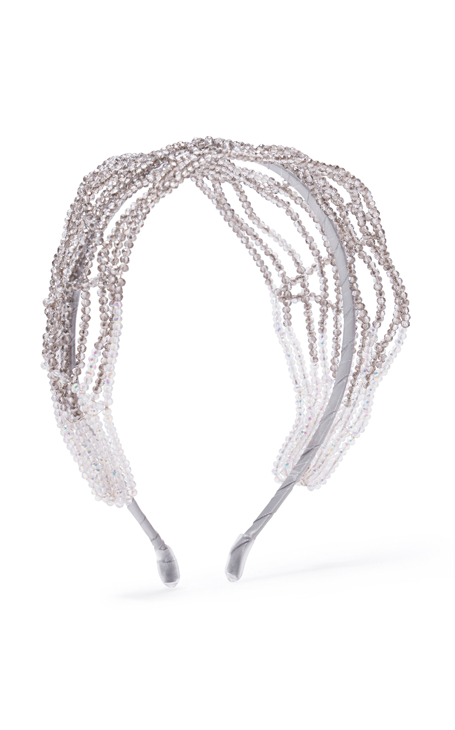 Emm Kuo Crystal-Beaded Lace Headband