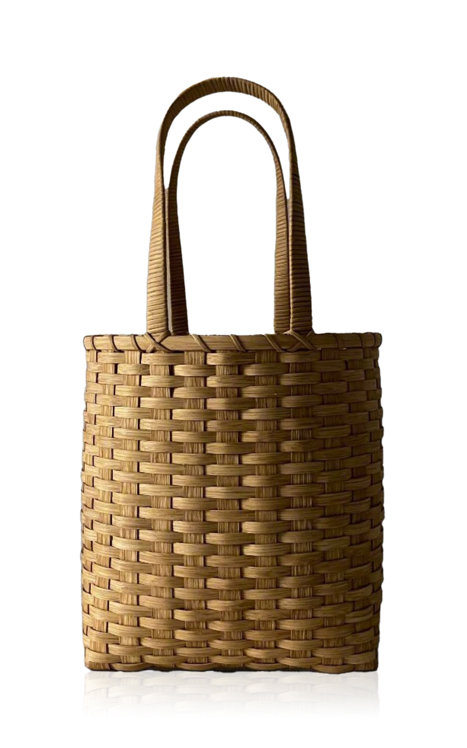 UNDERWATER WEAVING STUDIO Carol Rattan Shoulder Basket - Brown