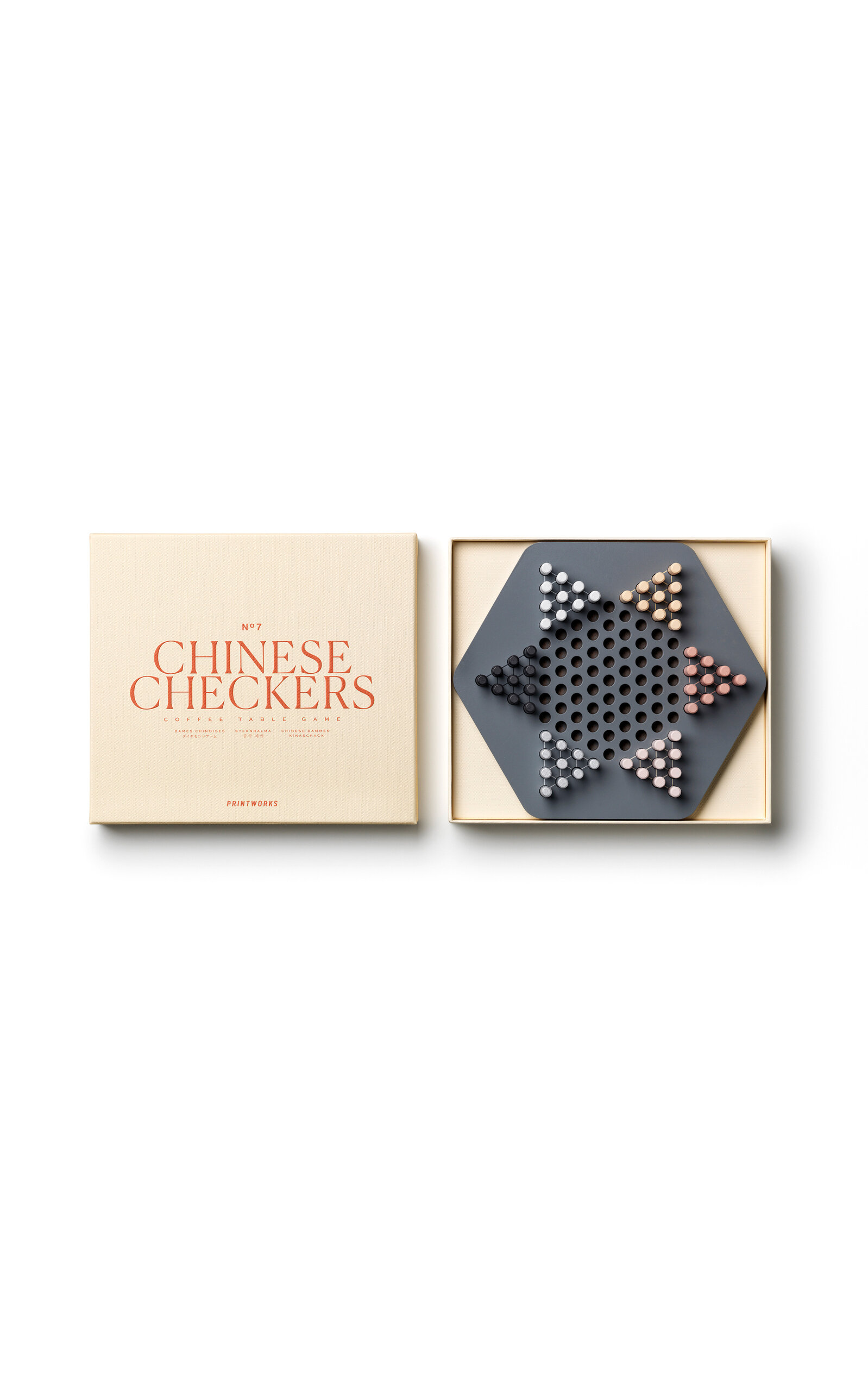 Printworks Classic Chinese Checkers Game Set - Ivory