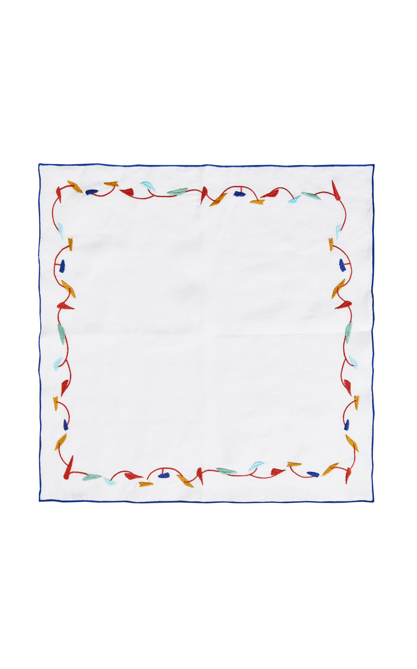 Misette Set-of-four Embroidered Linen Napkins