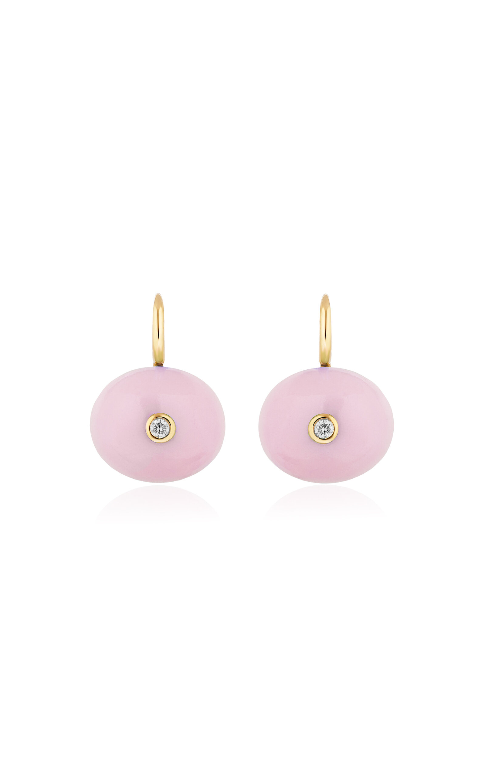 Mason And Books Milestone 14k Gold Opal & Diamond Earrings In Pink