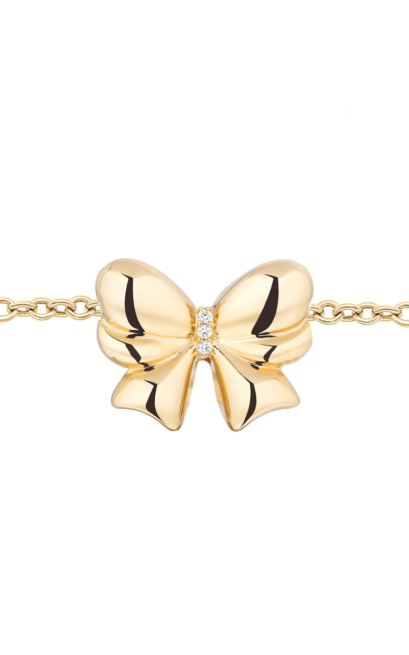 Mason And Books Evie Bow 14k Gold Diamond Bracelet In Gold