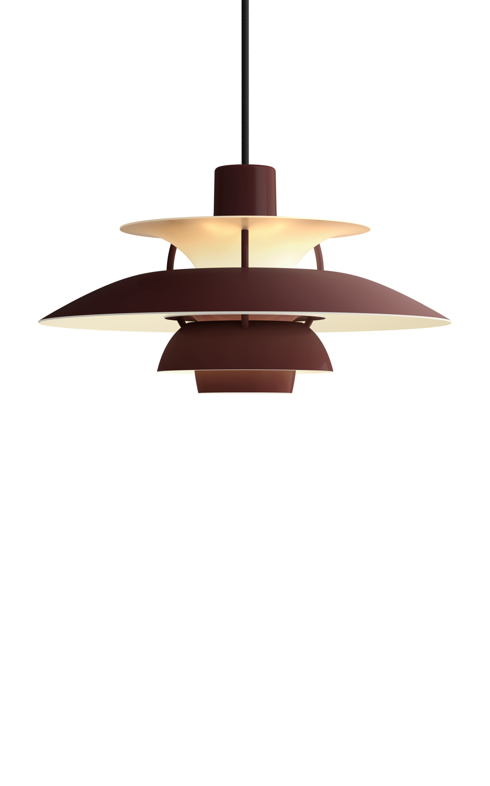 Louis Poulsen PH 5 Mini Pendant Lamp - Burgundy
