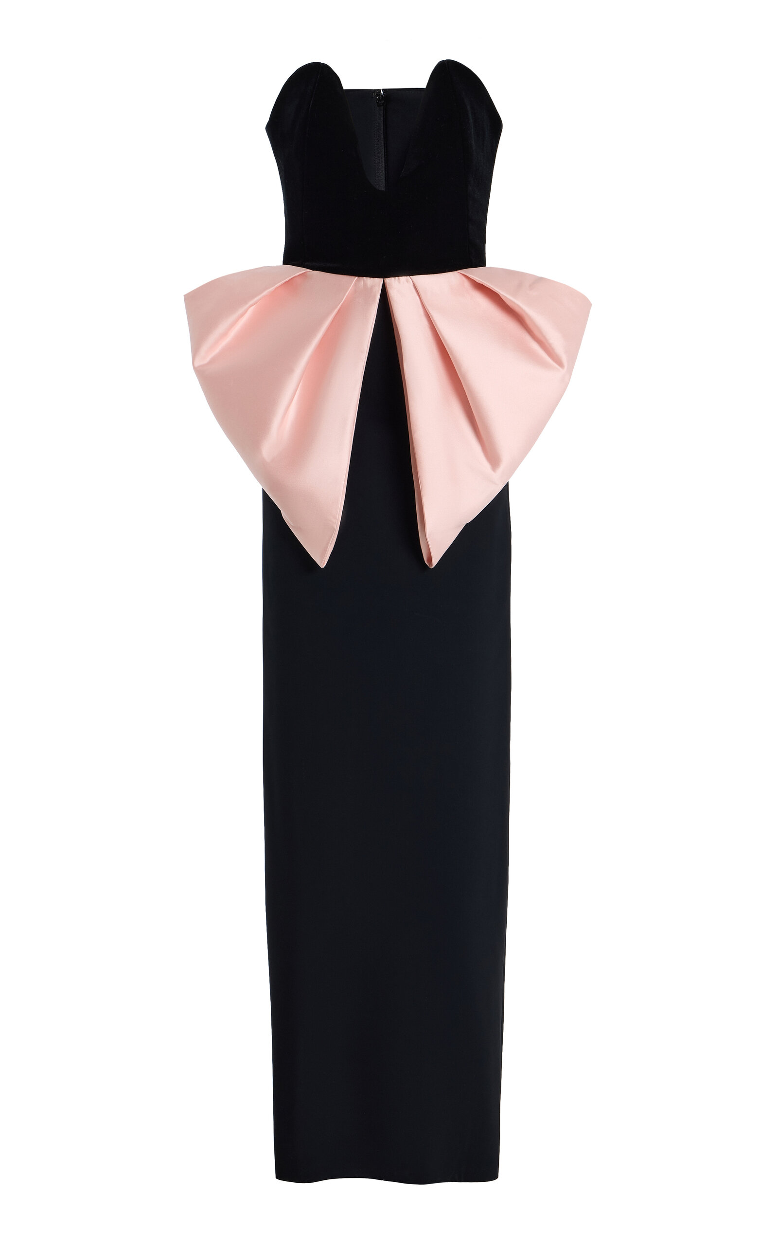 Greta Constantine Kidman Bow-detailed Satin Gown In Black