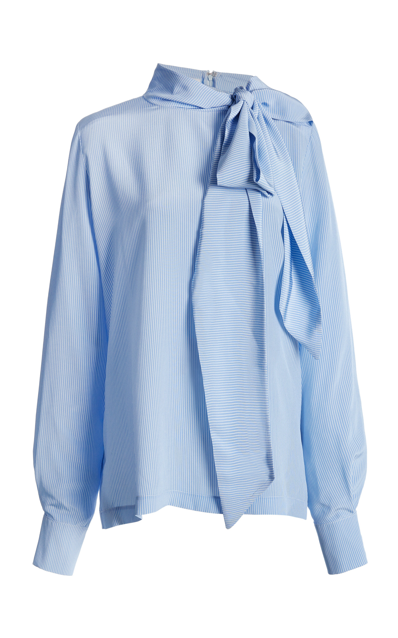 FRANÇOISE Johanna Ribbon Neck Tie Silk Top