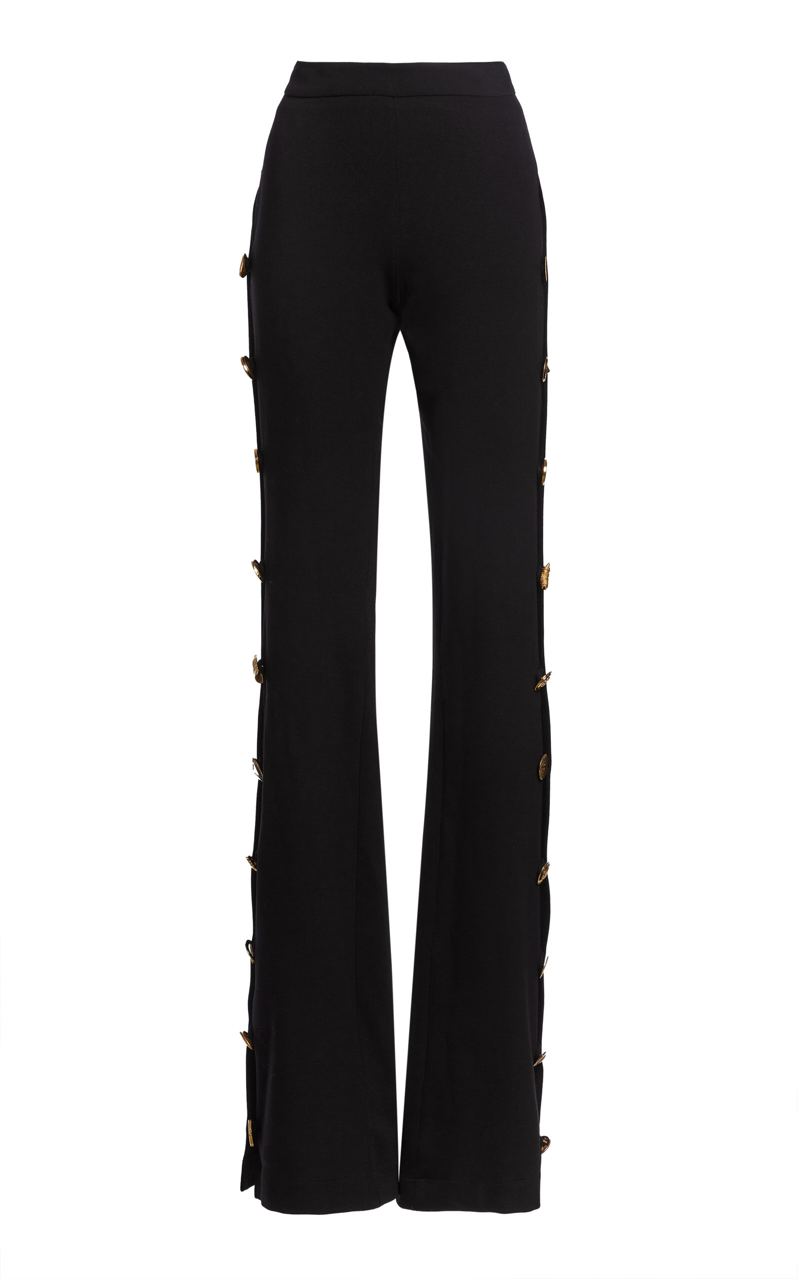Francoise Emmanuelle Cotton Flared Pants In Black