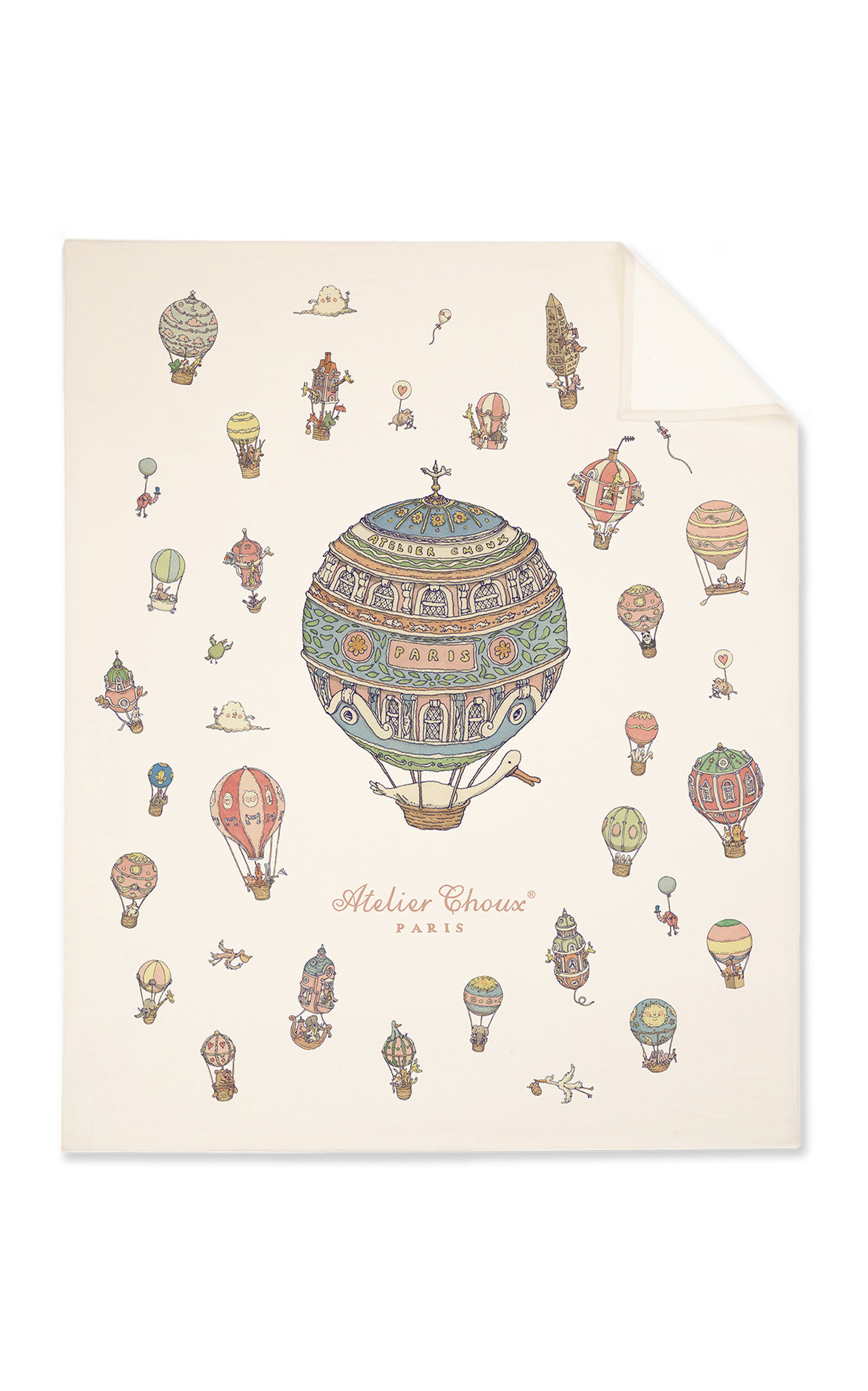 Atelier Choux Hot Air Balloons Cashmere-Wool Blanket