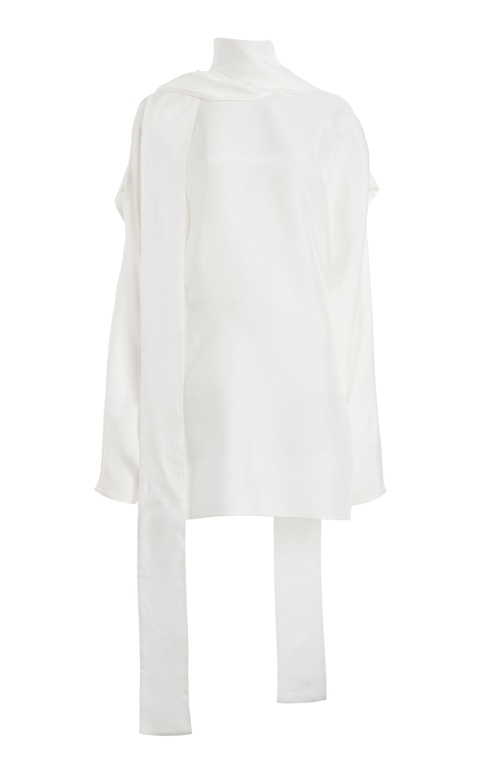 Ferragamo Scarf-Effect Twill Mini Dress