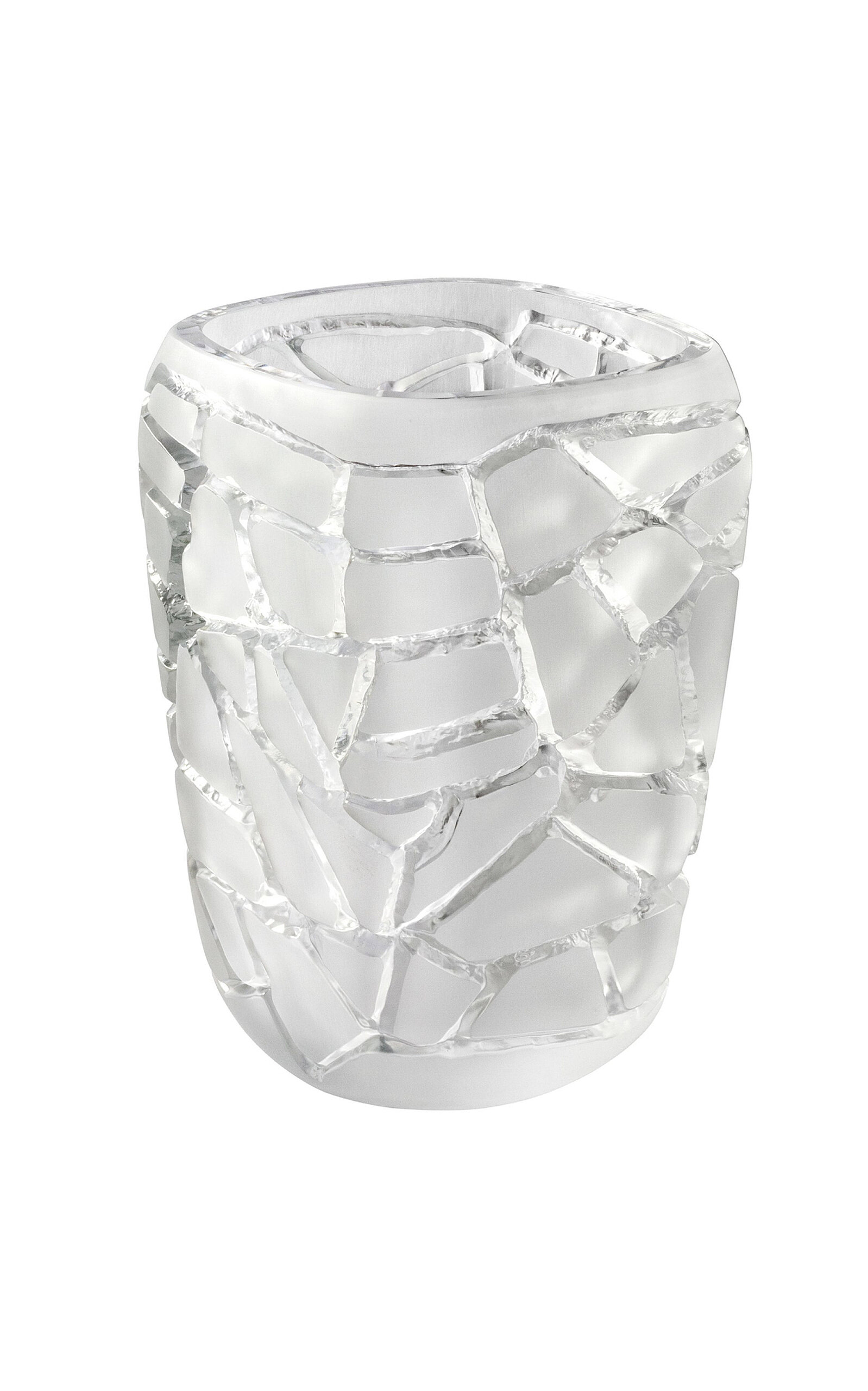 Lalique Crystal Magnitude Medium Vase In Clear