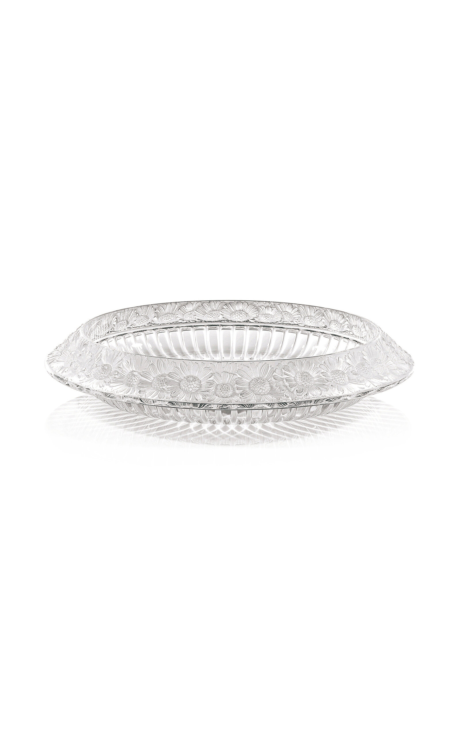 Lalique Crystal Marguerites Bowl In Clear