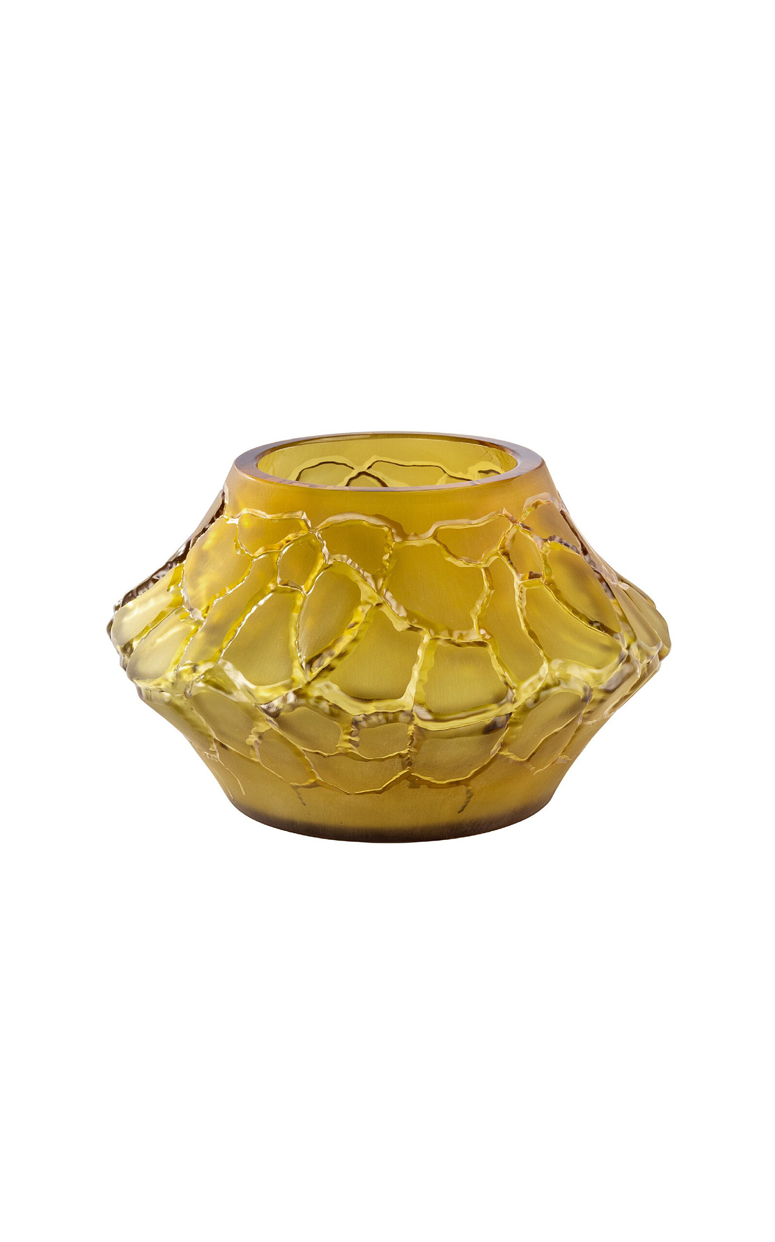 Lalique Canyon Crystal Caldera Small Votive Vase In Universal