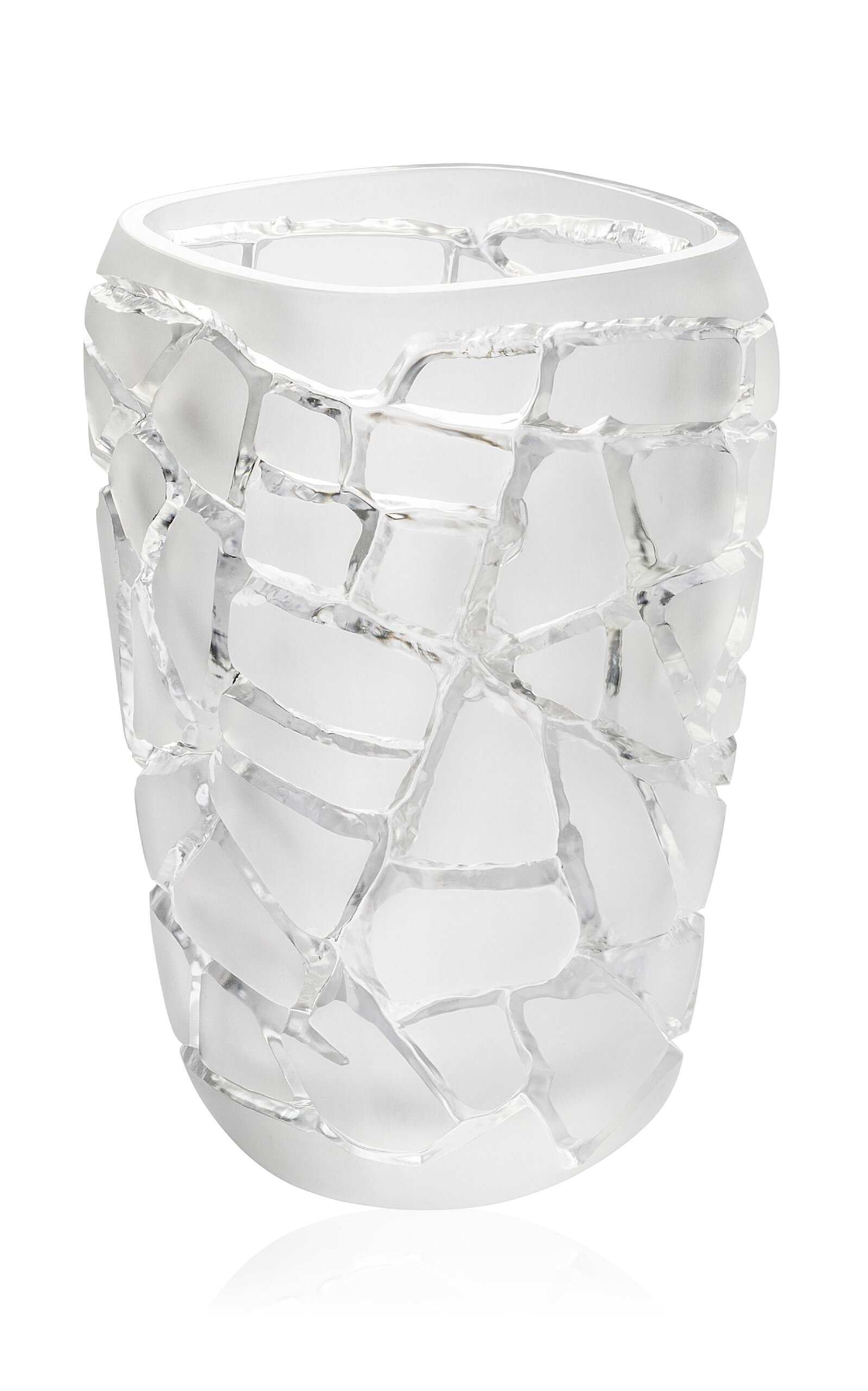 Lalique Crystal Magnitude Large Vase In Clear