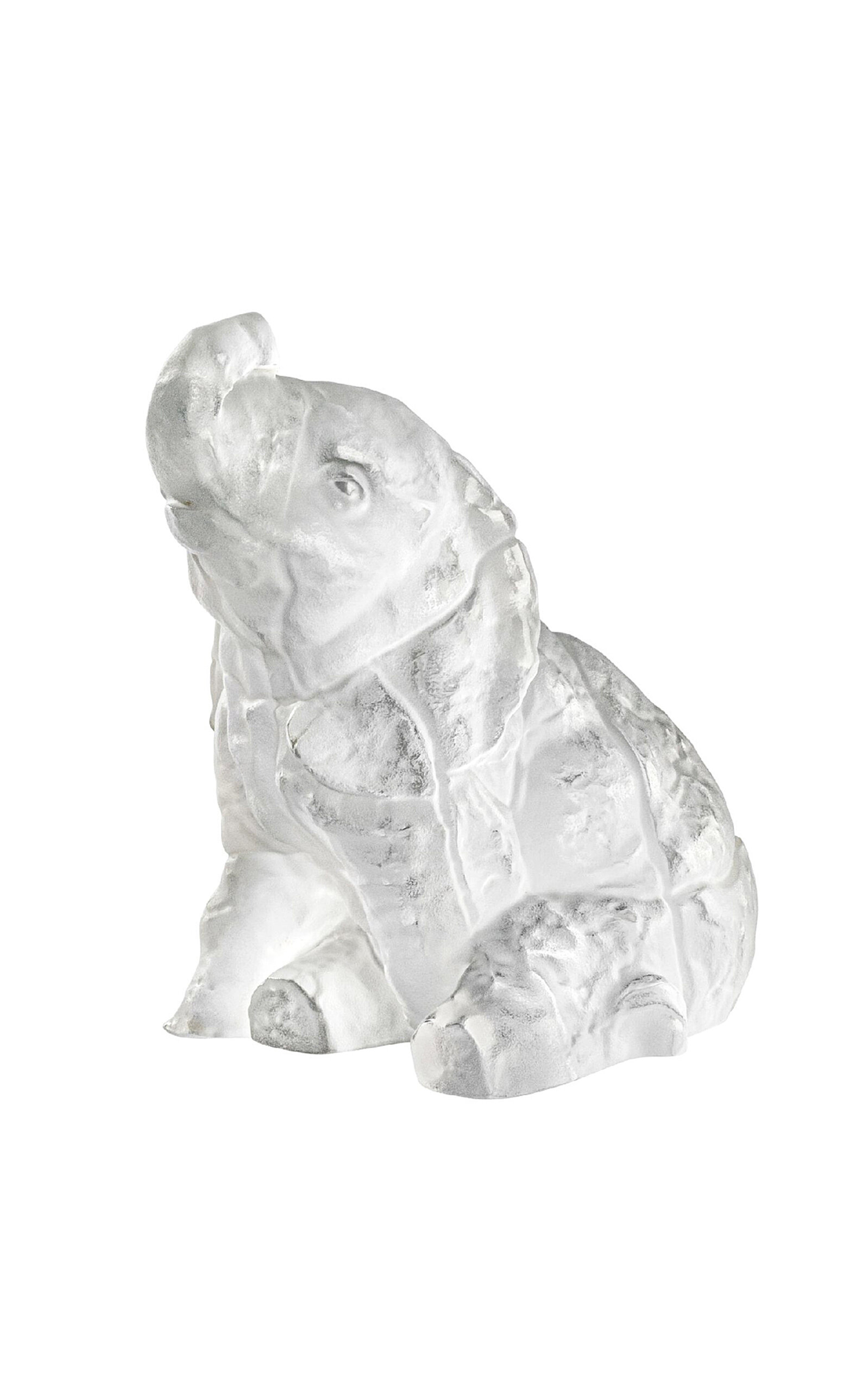 Lalique Baby Elephant Sculpture - Clear
