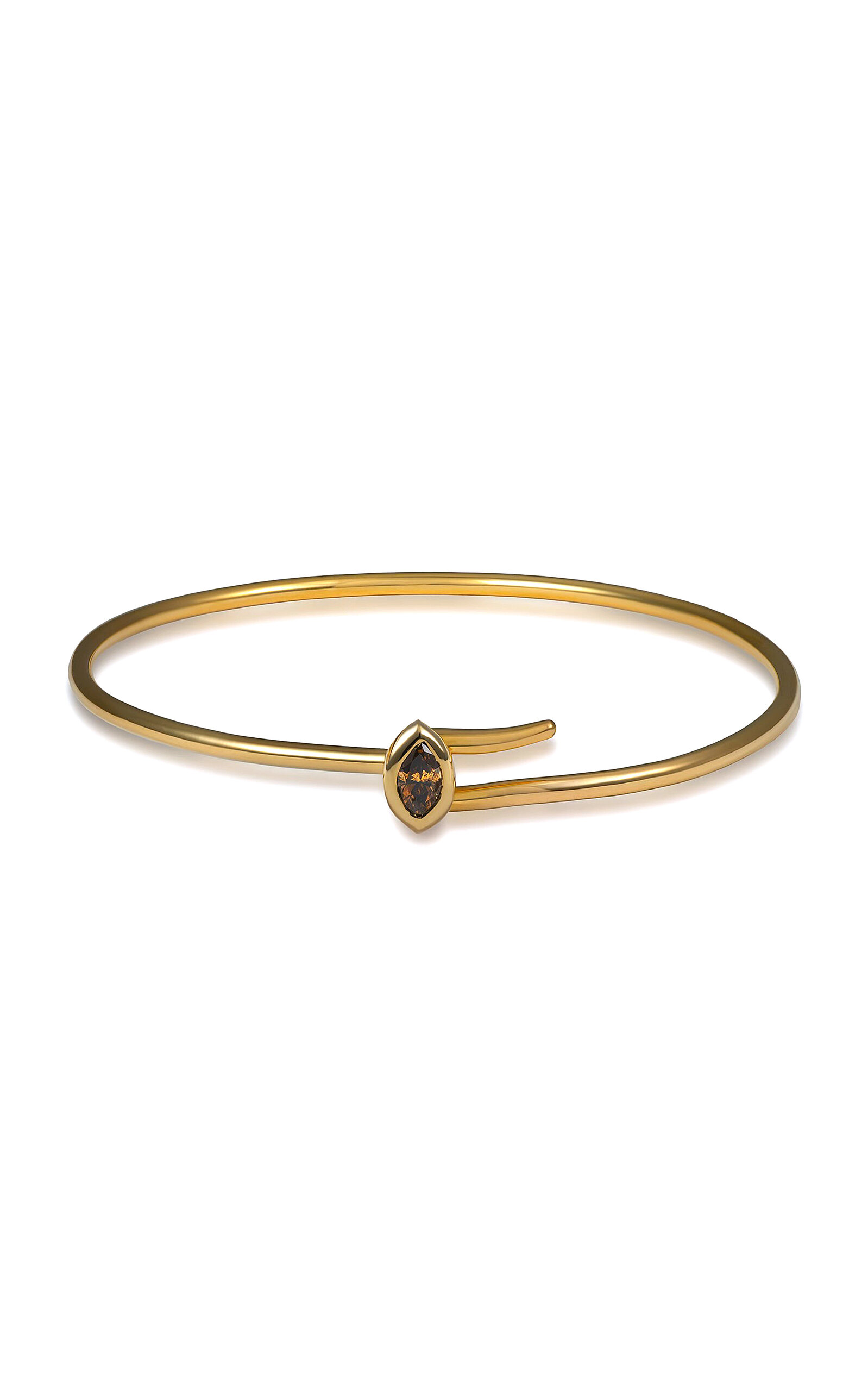 The JJ Knot 18K Yellow Gold Diamond Bangle