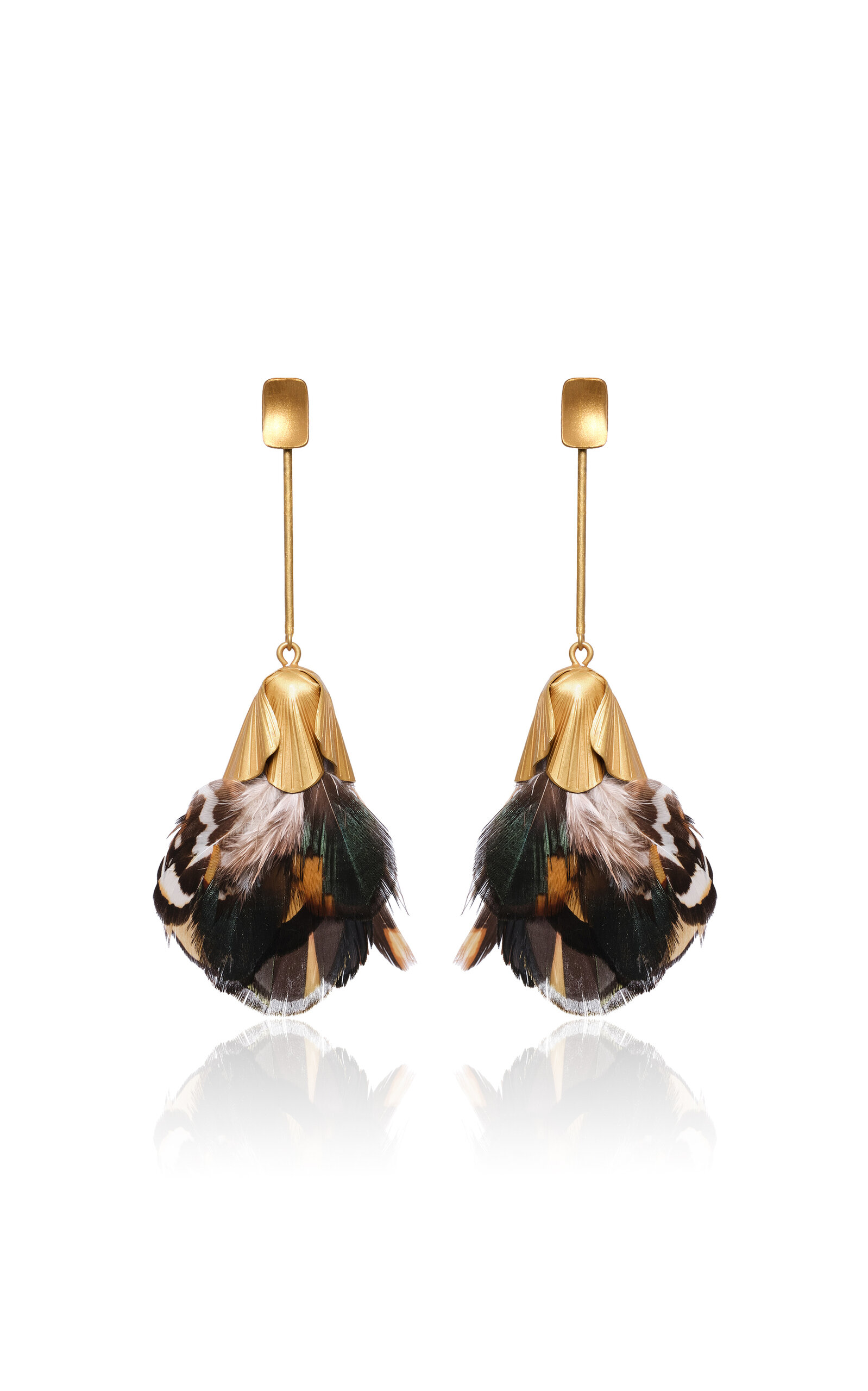 Tarot Blooms Feather Earrings