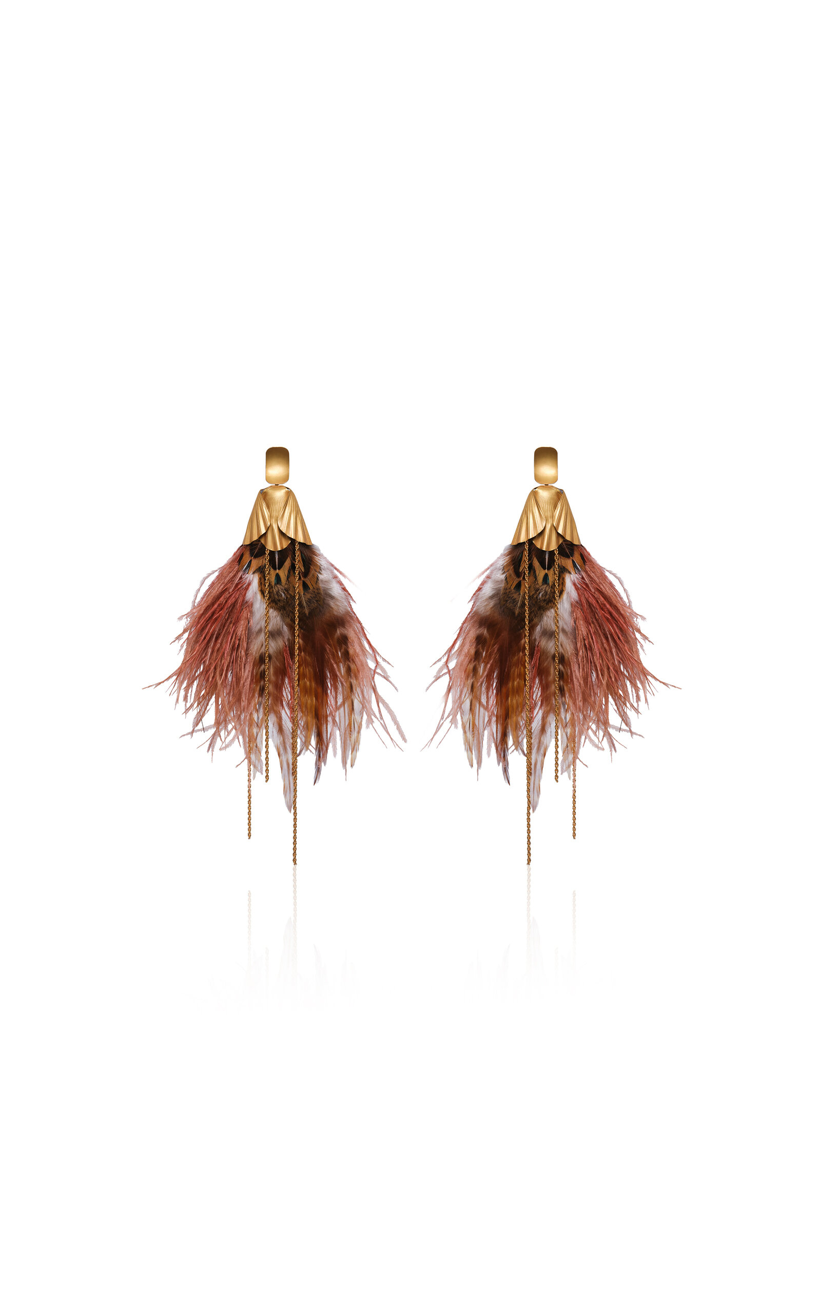 Luminous Fortune Feather Earrings