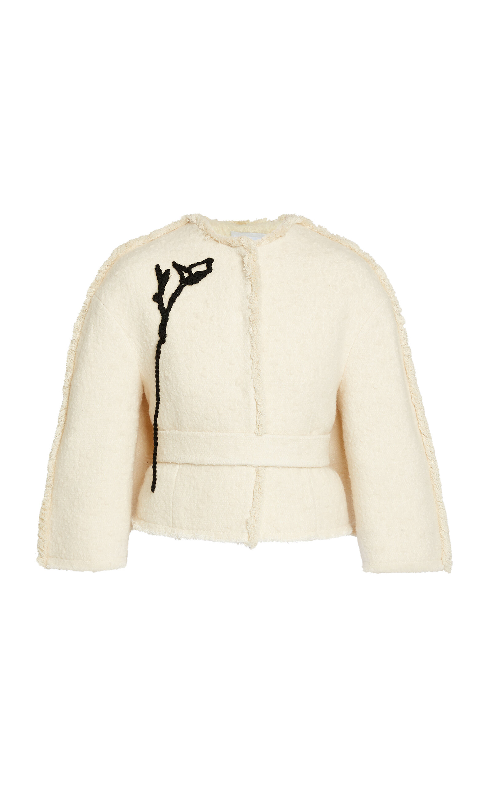 Erdem Appliquéd Cotton-Blend Cocoon Jacket