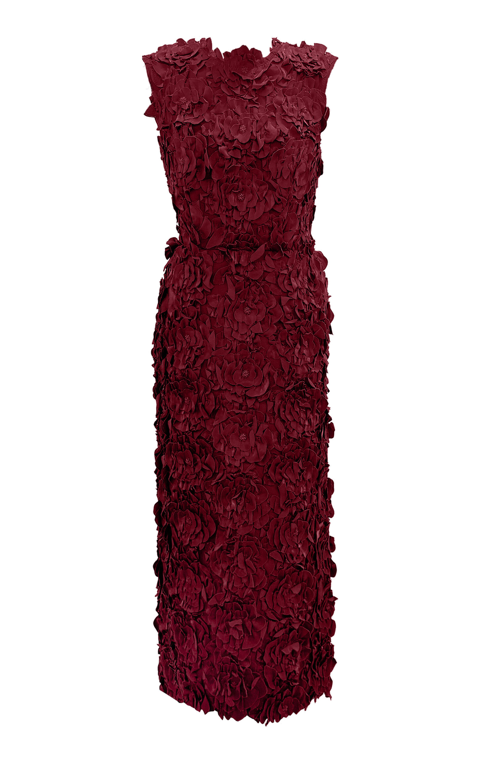 Rosette-Embellished Midi Dress