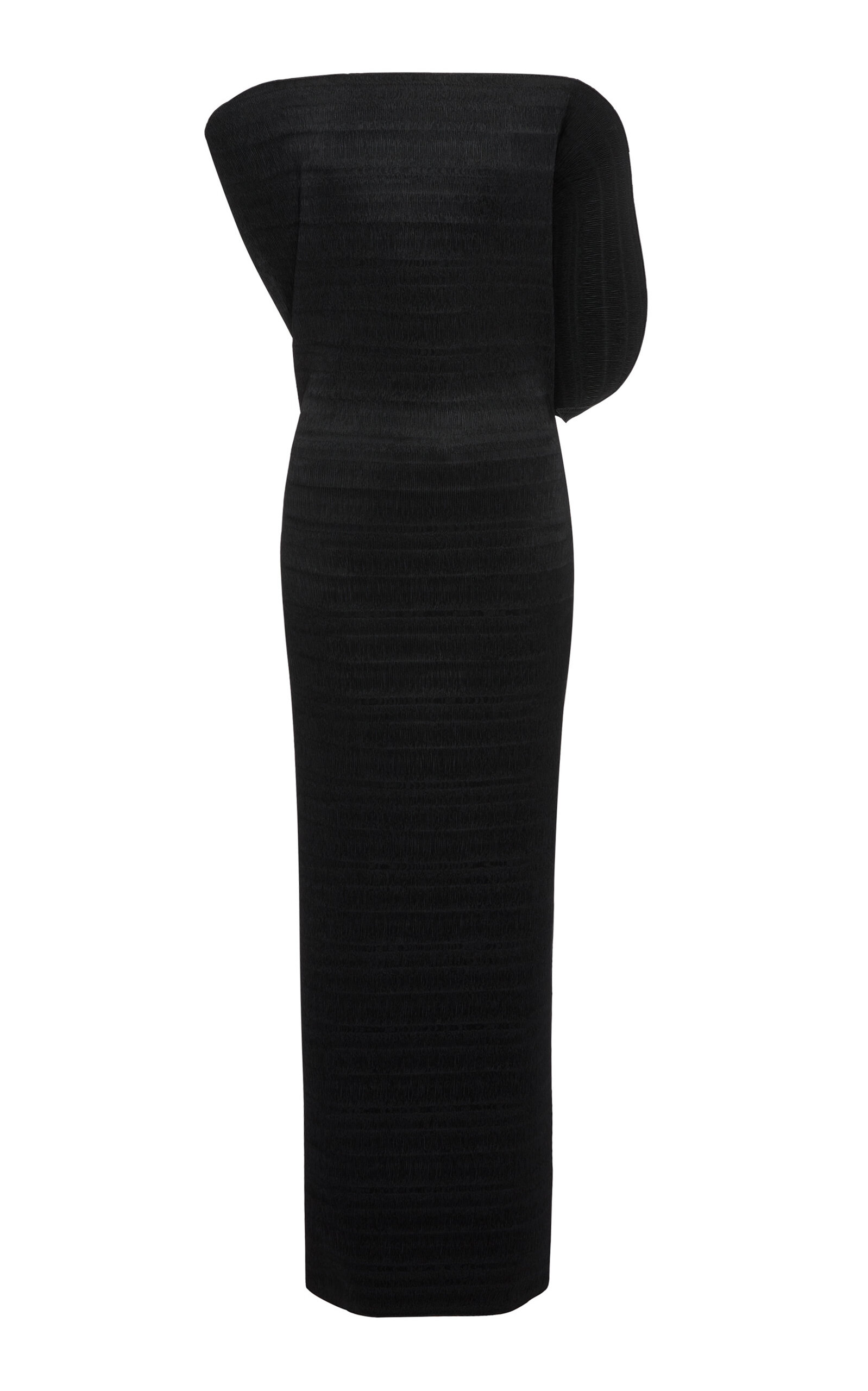 Magda Butrym Draped Strapless Gown In Black