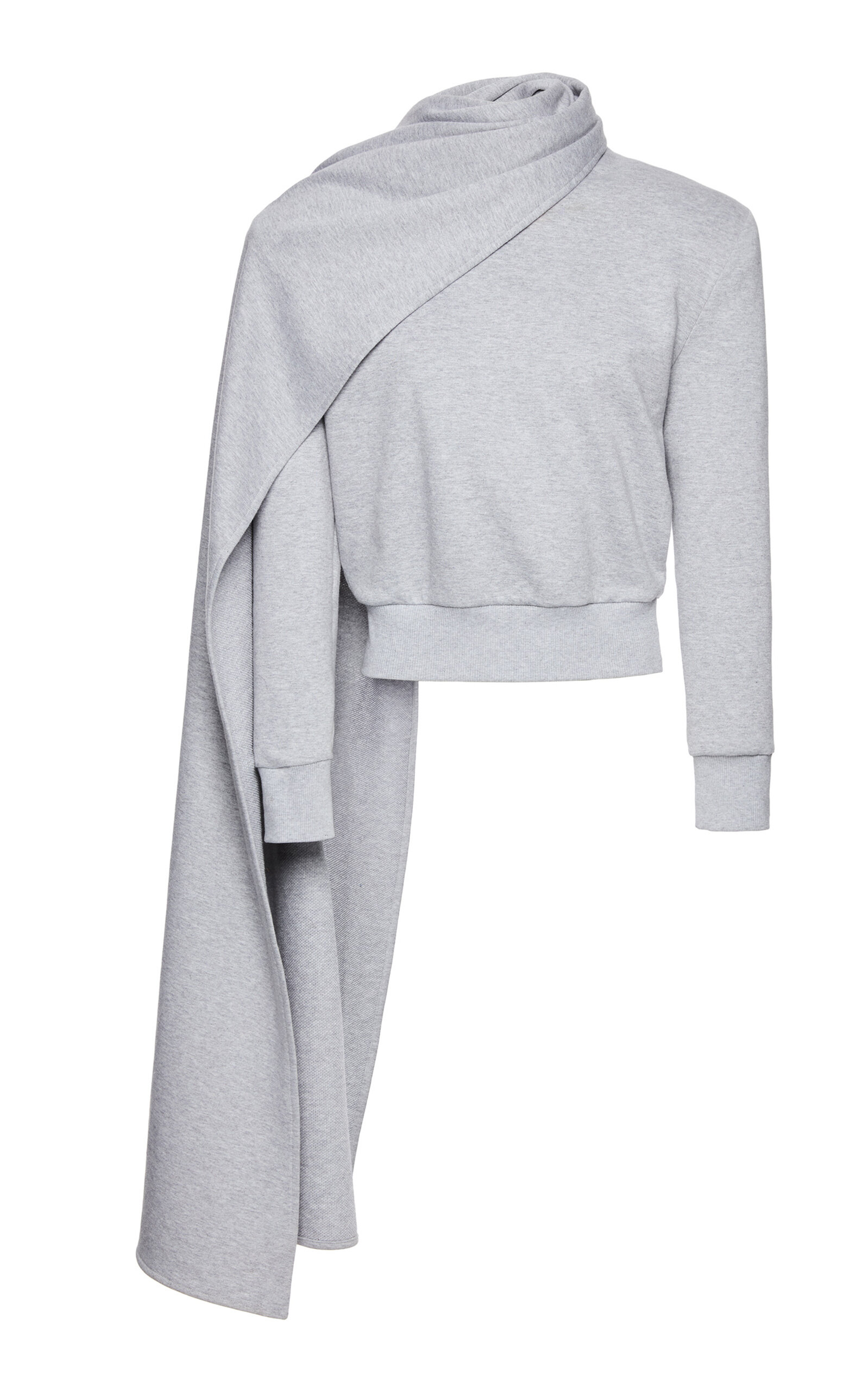 Magda Butrym Scarf-Neck Cotton Sweatshirt