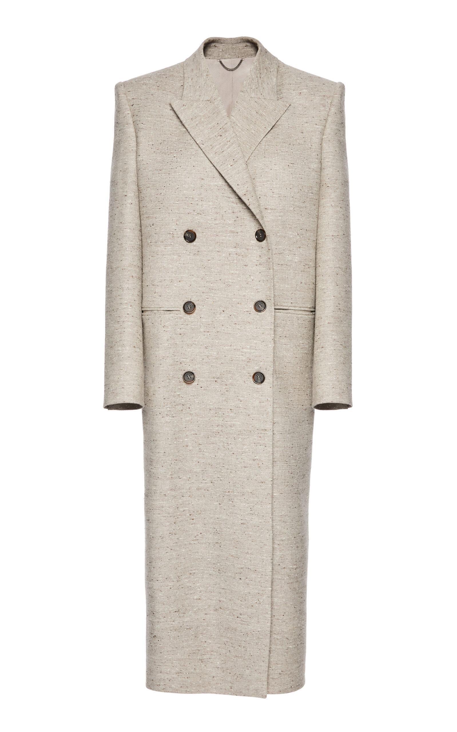 Magda Butrym Double-Breasted Silk Blend Coat