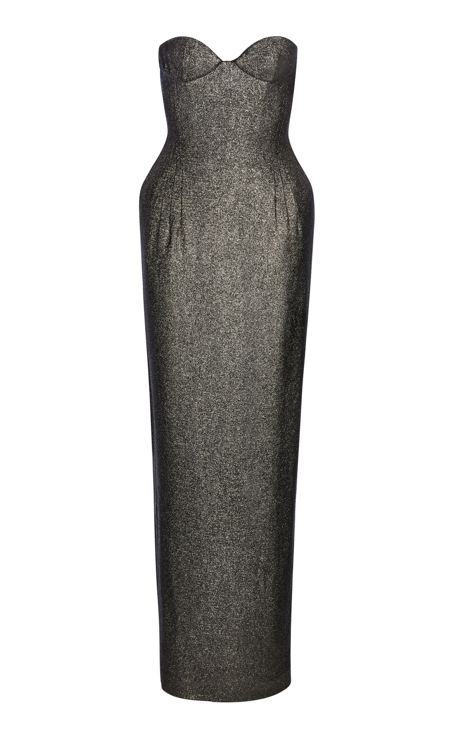 Magda Butrym Corseted Sequined Gown - Silver