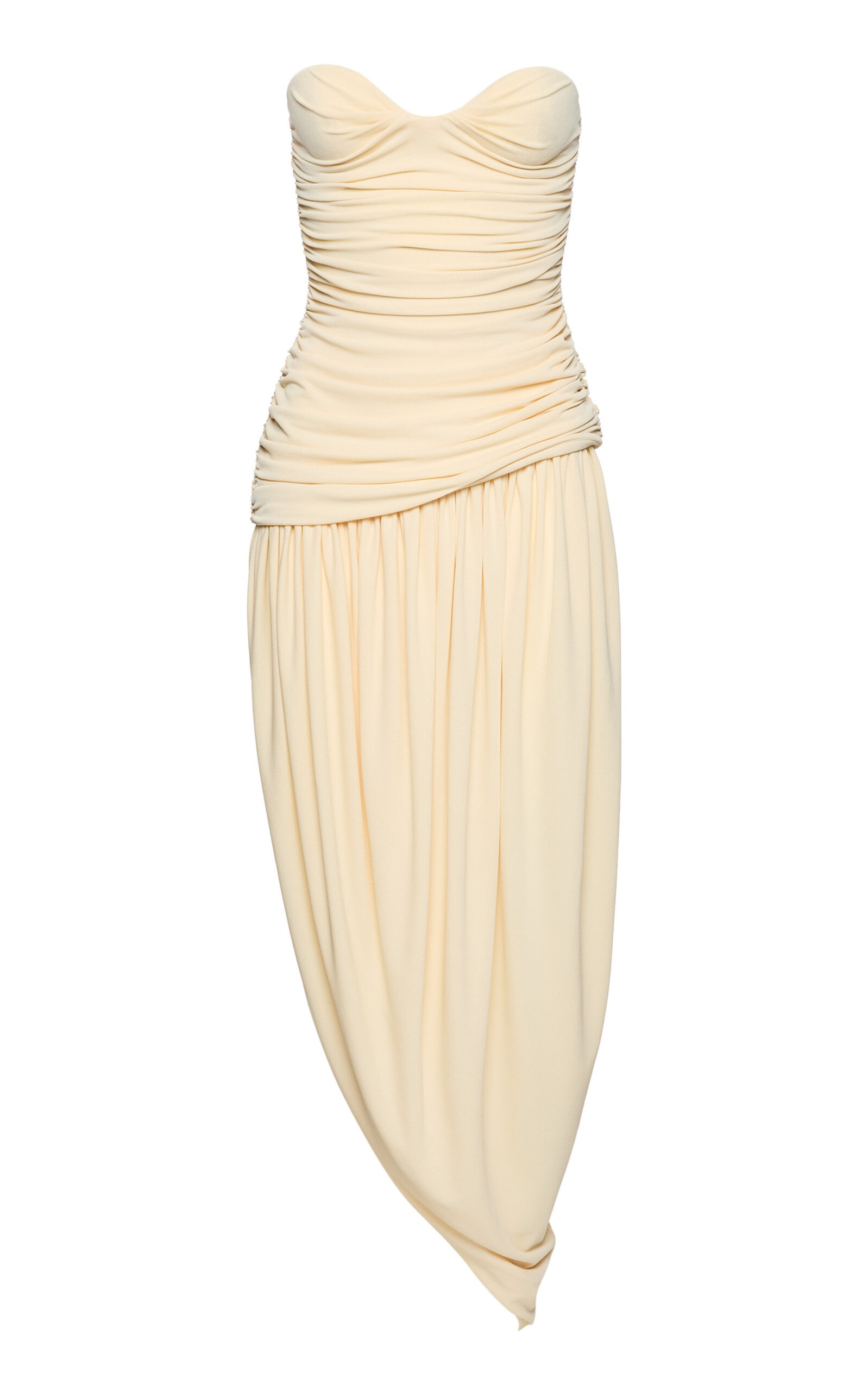 Magda Butrym Asymmetric Ruched Maxi Dress