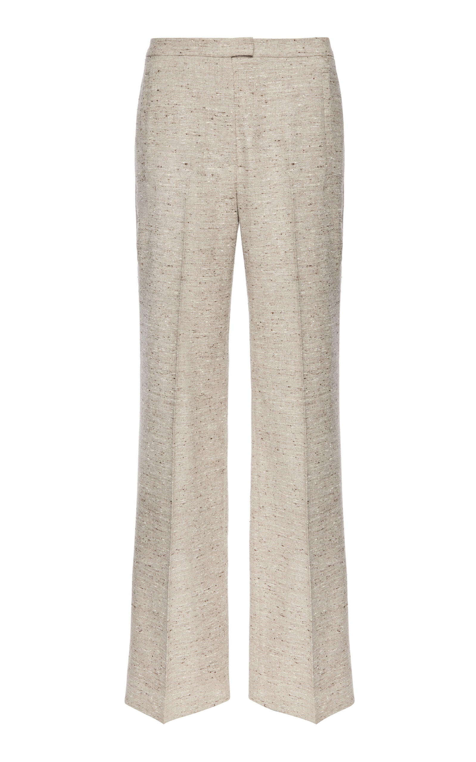 Silk-Blend Flared Pants