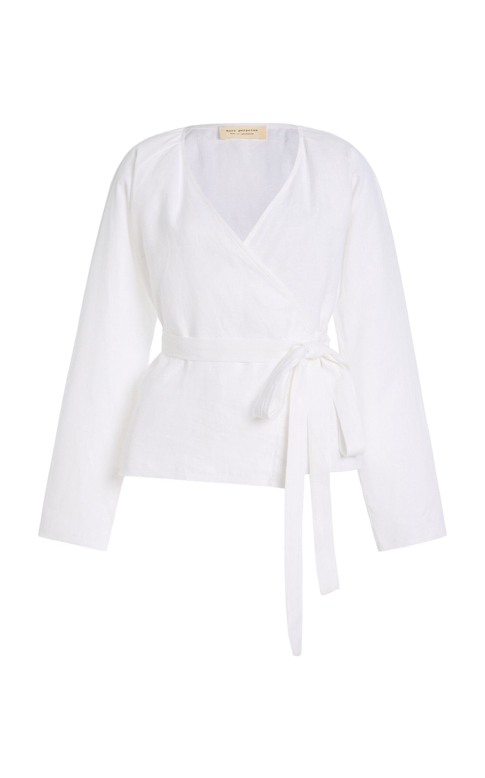 MARE PERPETUA Linen Wrap Top