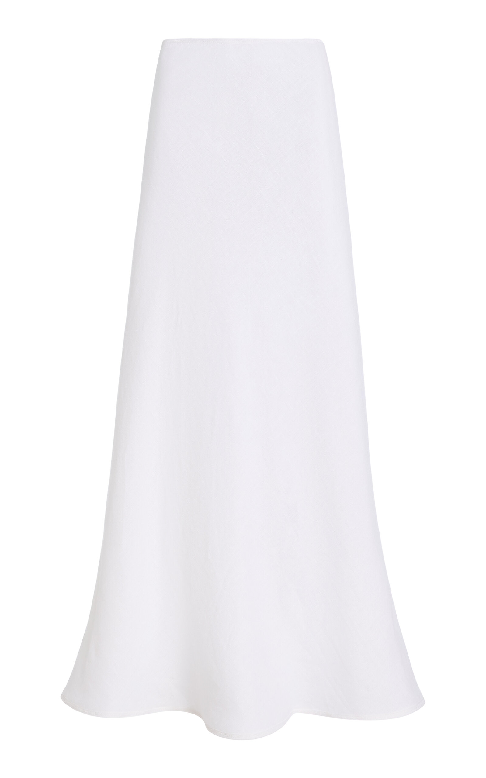 MARE PERPETUA Glaze Linen Low-Rise Maxi Skirt - White