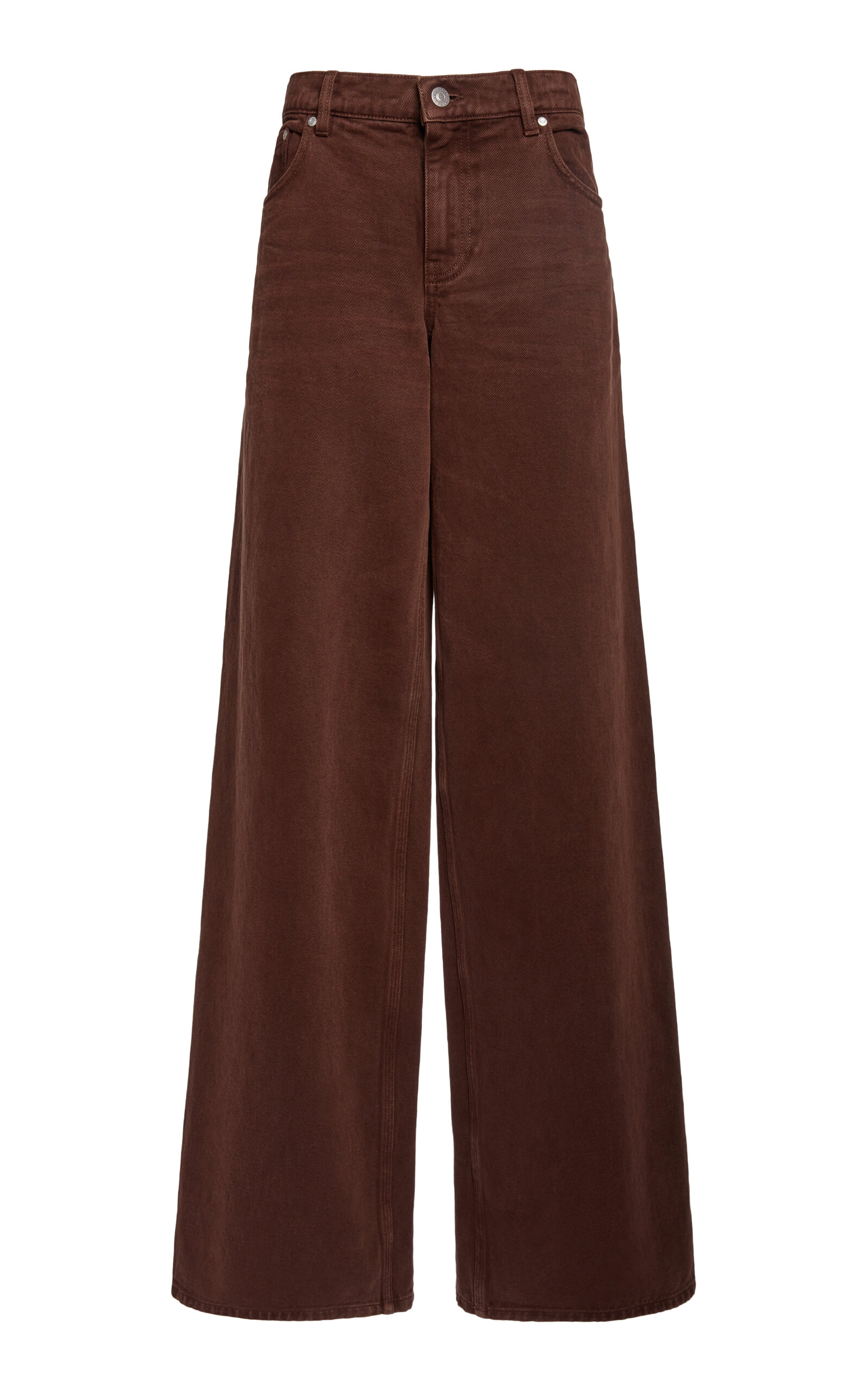 Stella Mccartney Rigid Low-rise Wide-leg Jeans In Medium Wash