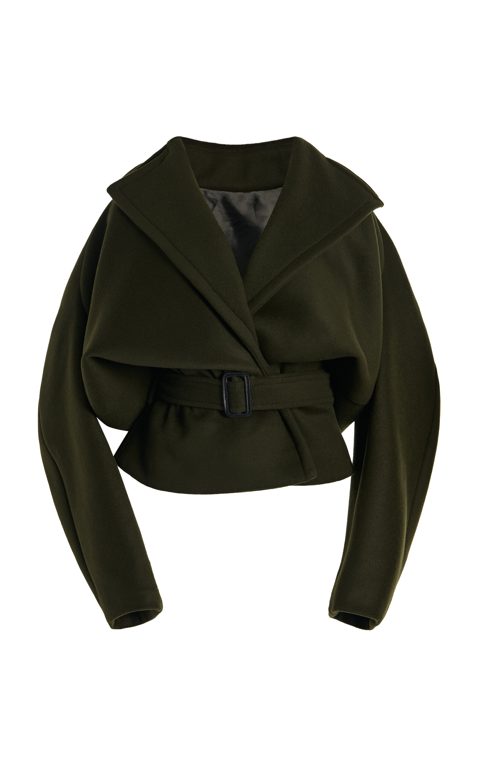 Stella Mccartney Brushed Wool Short Coat In Black