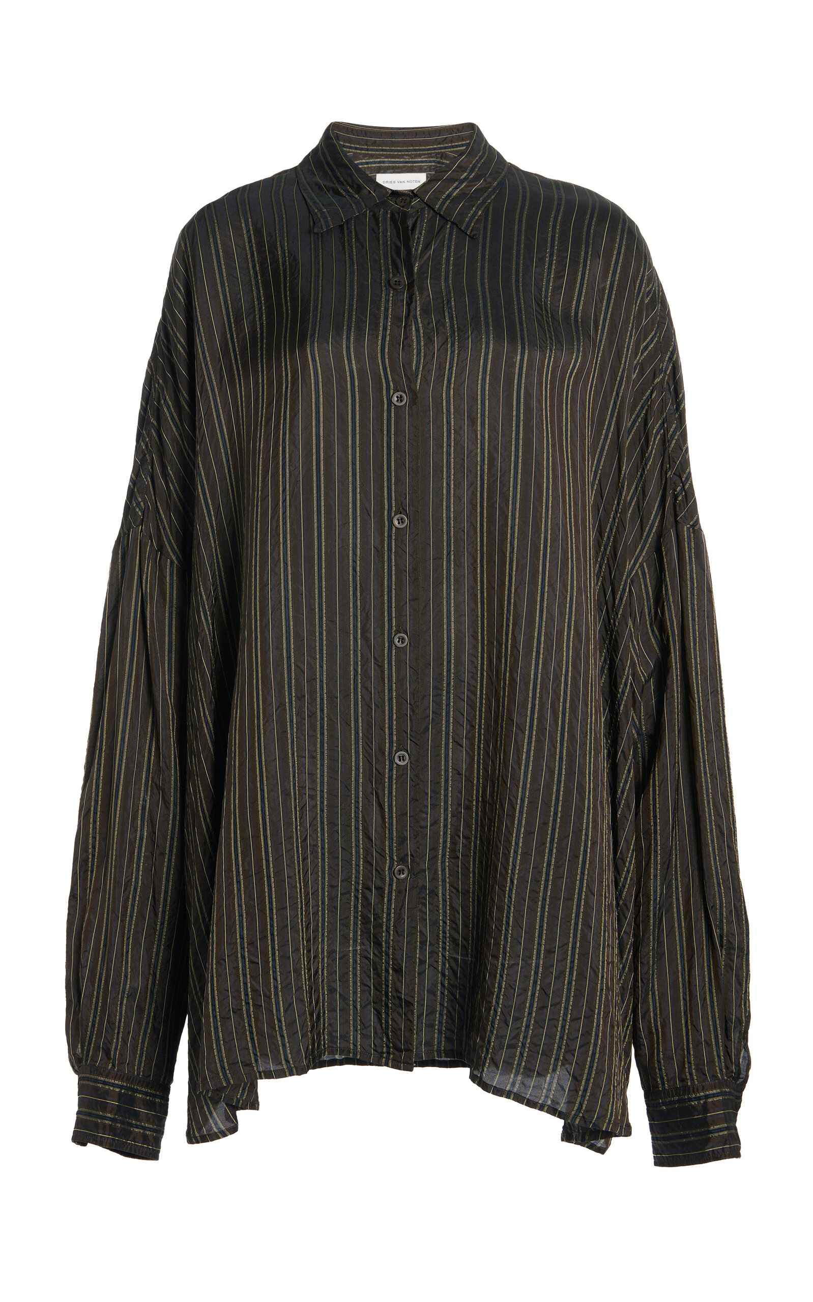 Dries Van Noten Casis Striped Taffeta Shirt