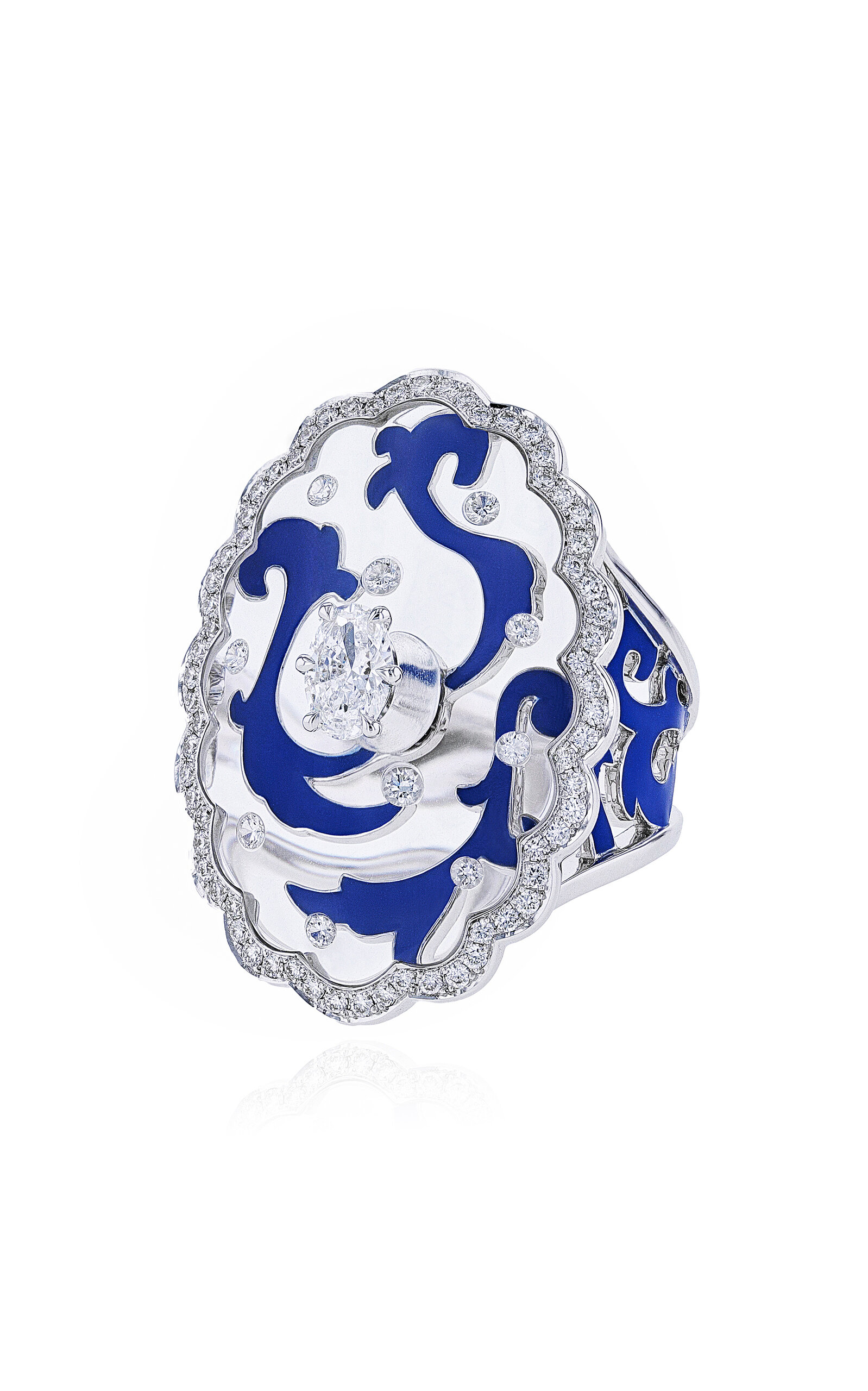 Aisha Baker Peony Symphony 18k White Gold Multi-stone Ring