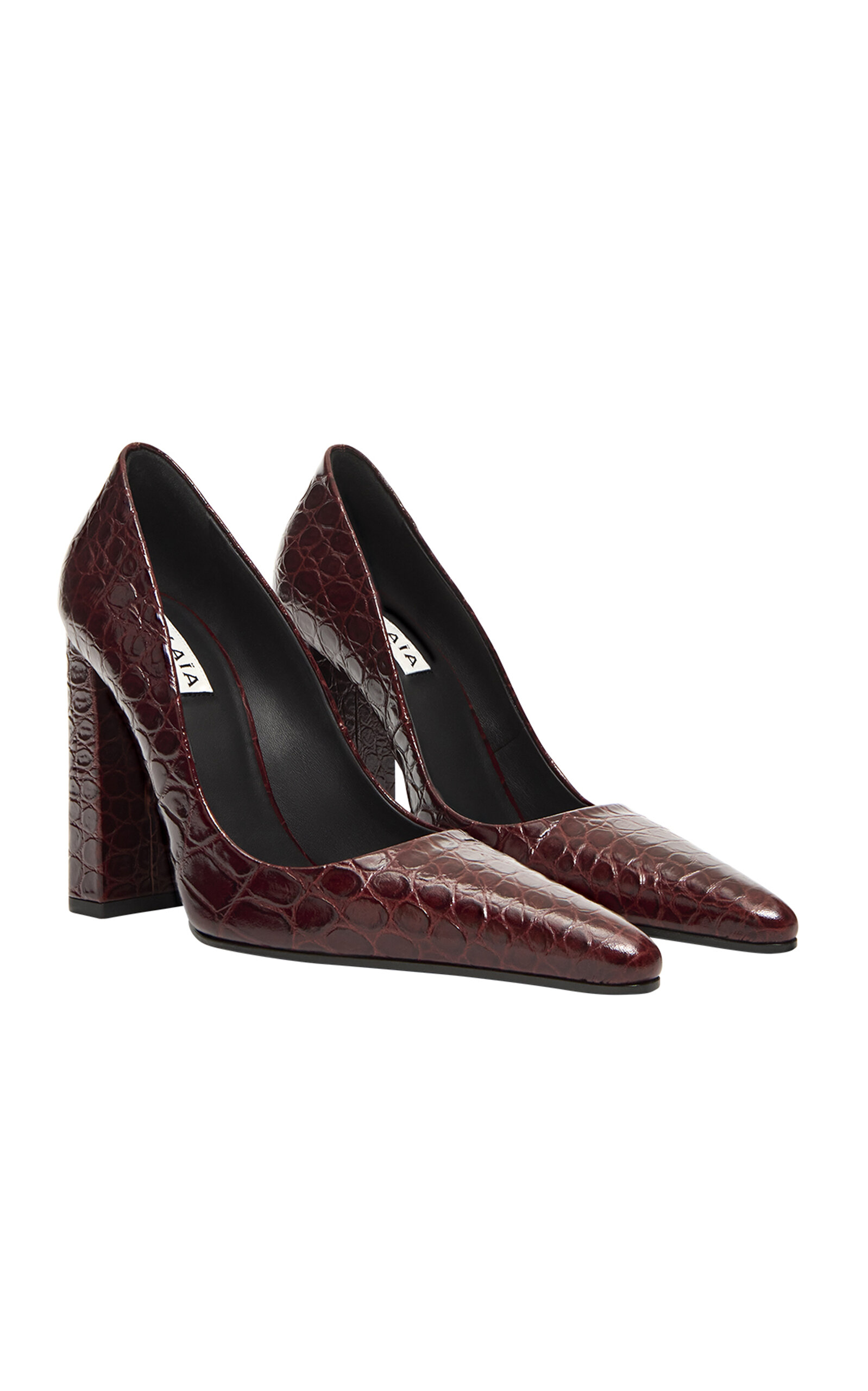 Alaïa Show Pointed Toe Lizard Embossed Pump In Animal Print