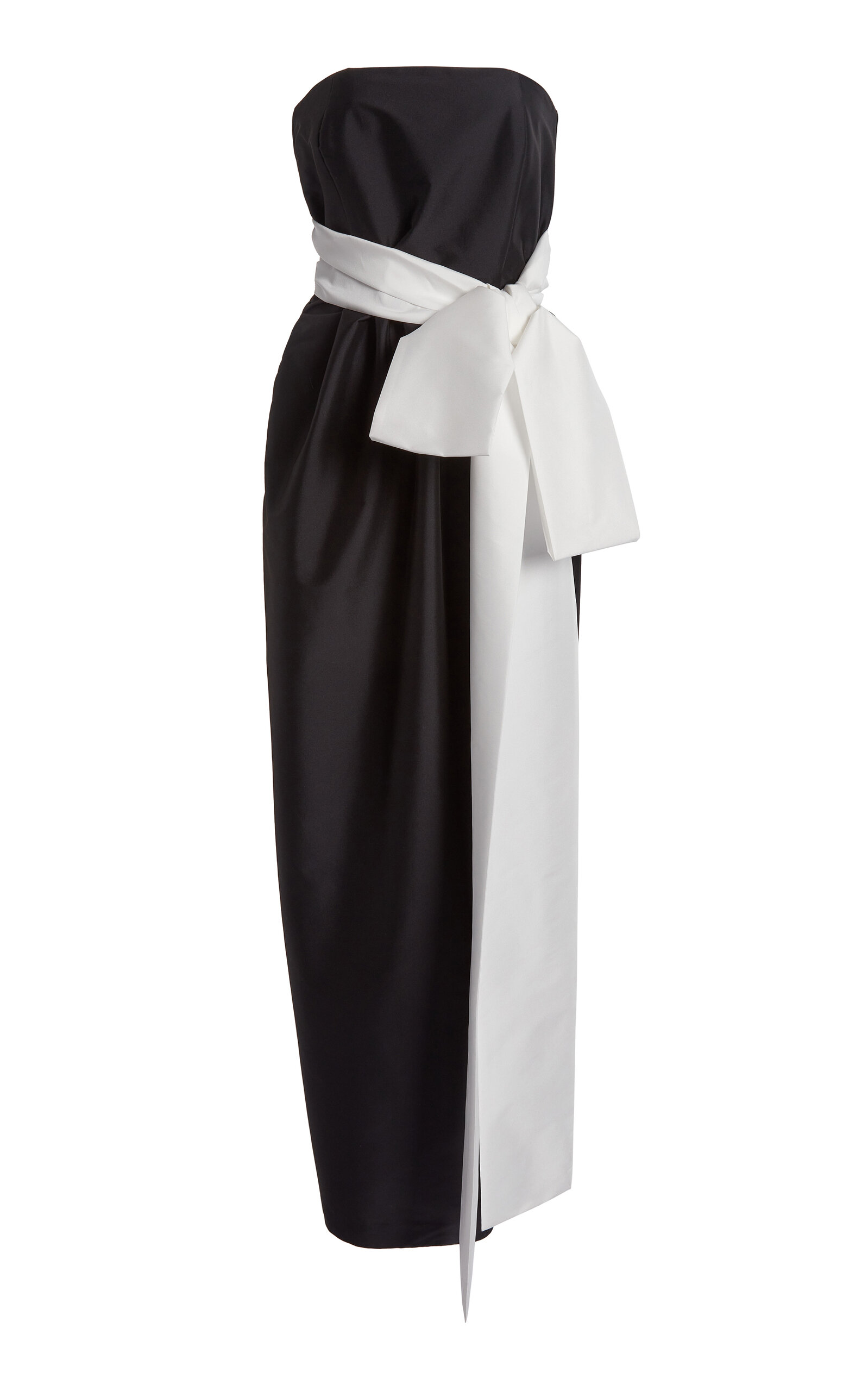 Bernadette Lina Oversized Bow Dress In Black,white