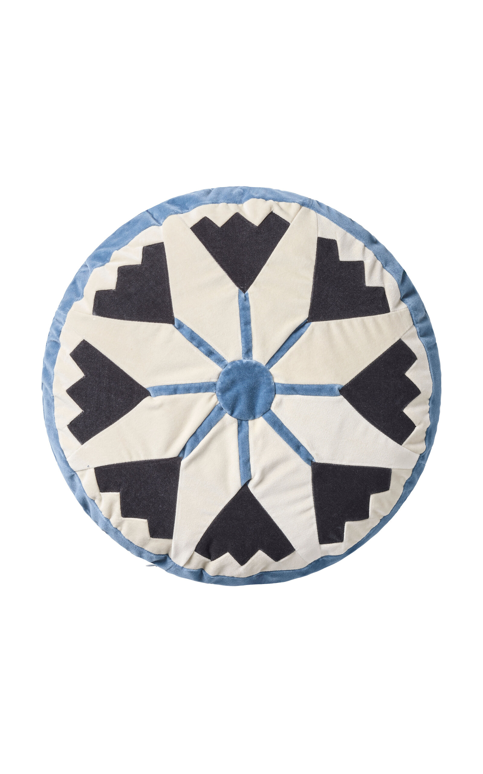 Christina Lundsteen Daisy Cotton Velvet Cushion In Multi
