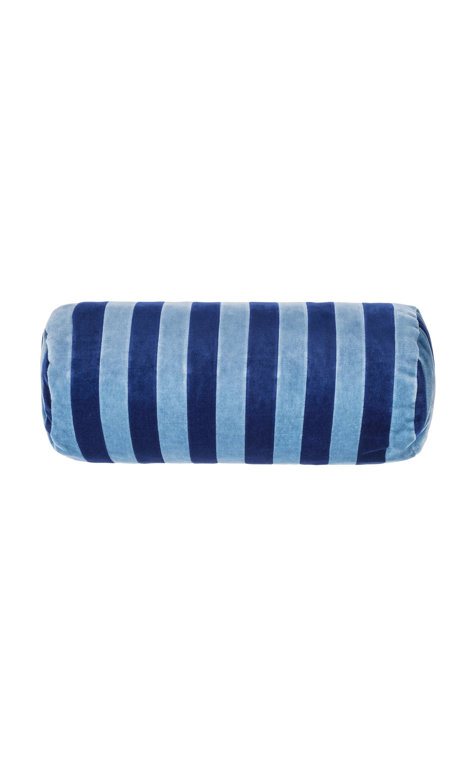 Christina Lundsteen Bolster Cotton Velvet Cushion - Blue
