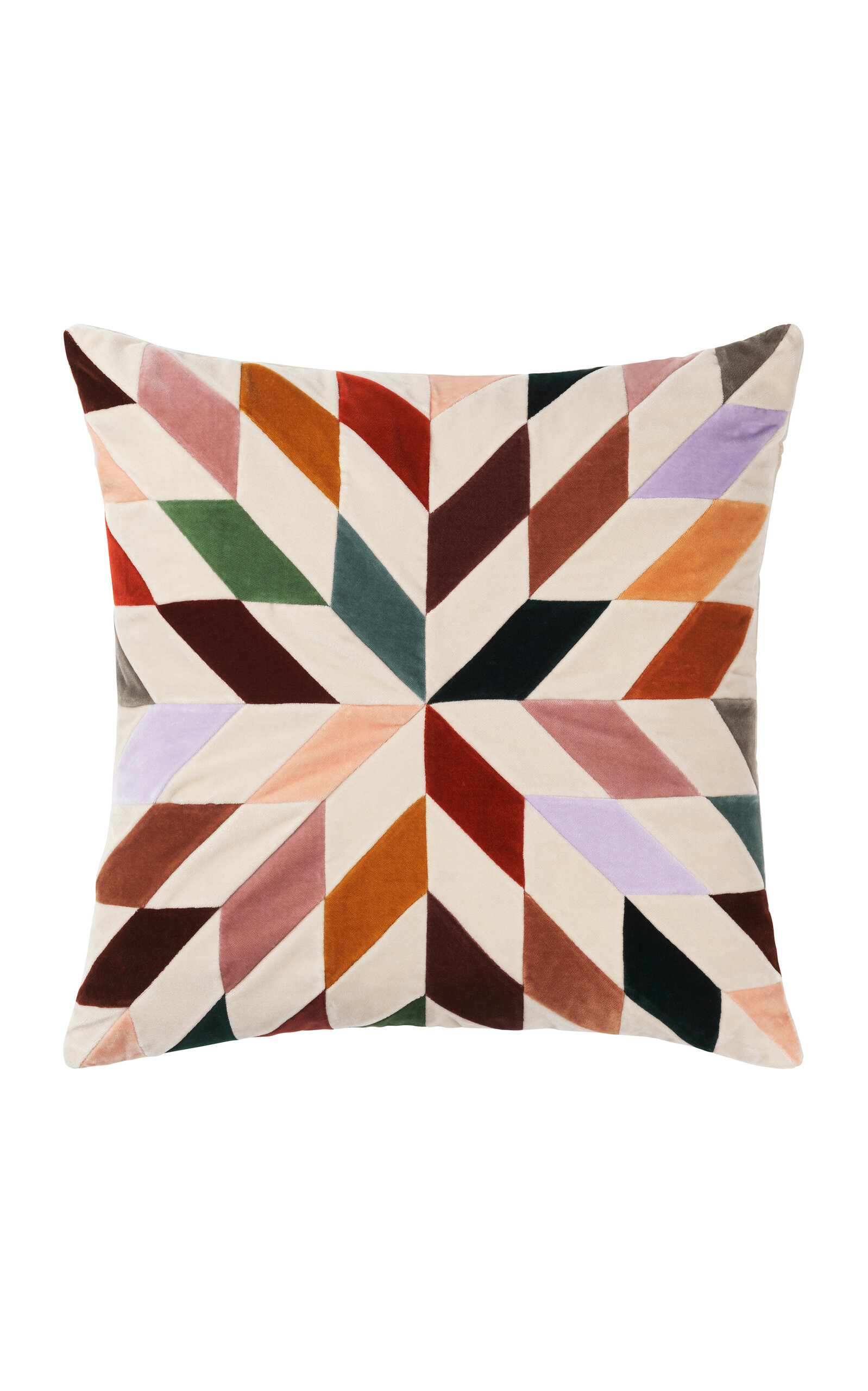 Christina Lundsteen Nova Cotton Velvet Cushion In Multi