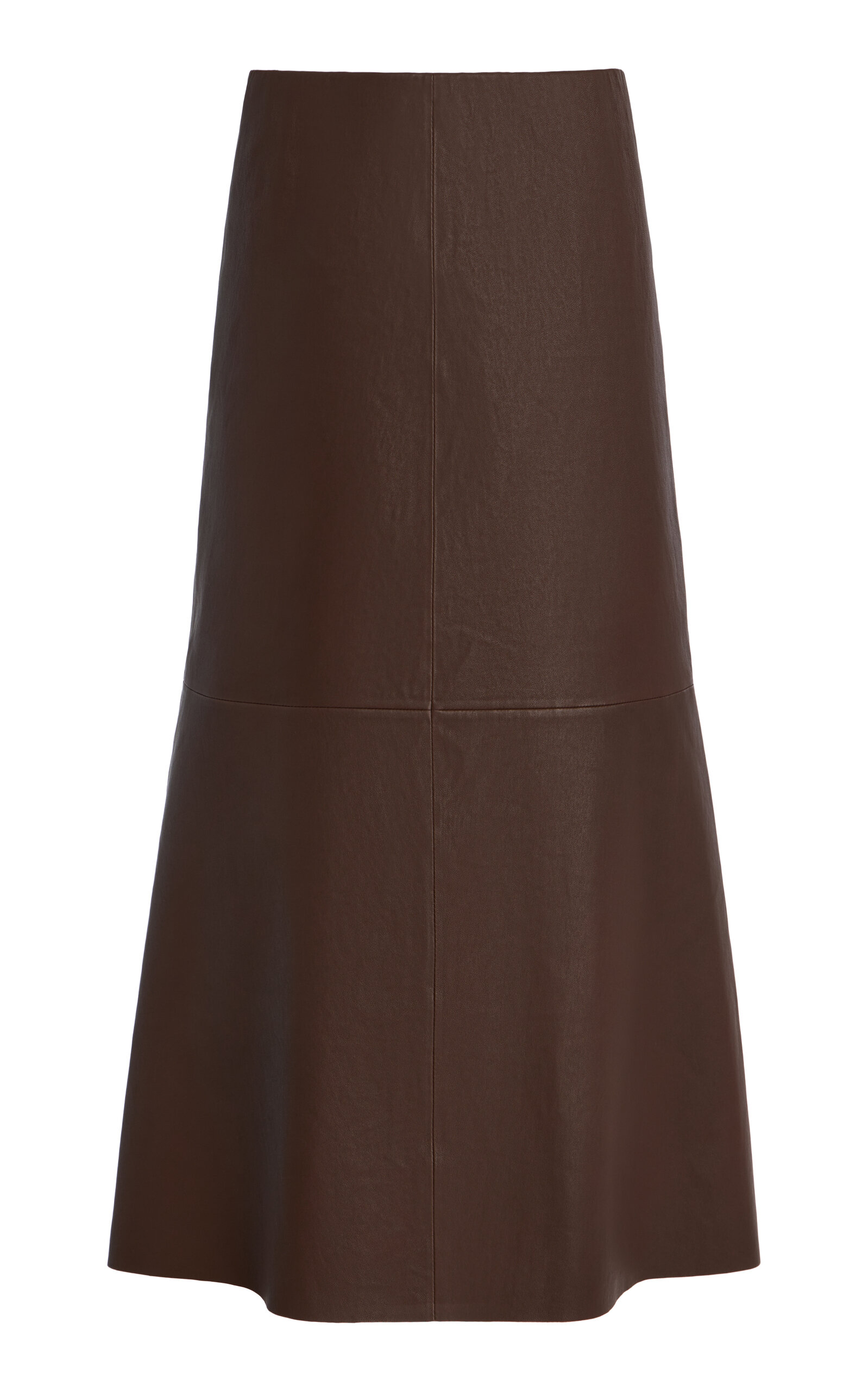 By Malene Birger Simoas Lamb Leather Midi Skirt In Brown