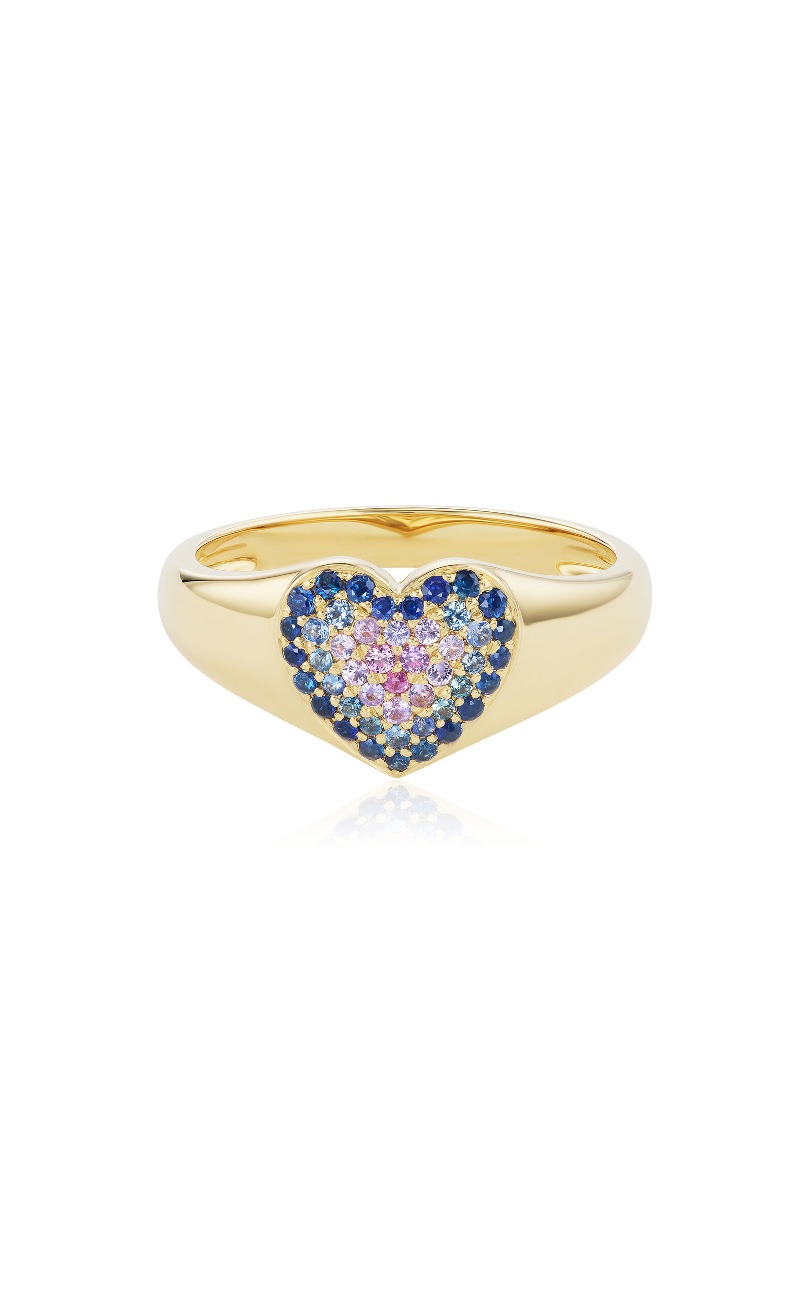 Emily P. Wheeler Lucy 18K Yellow Gold Sapphire Heart Ring - Multi - Moda Operandi