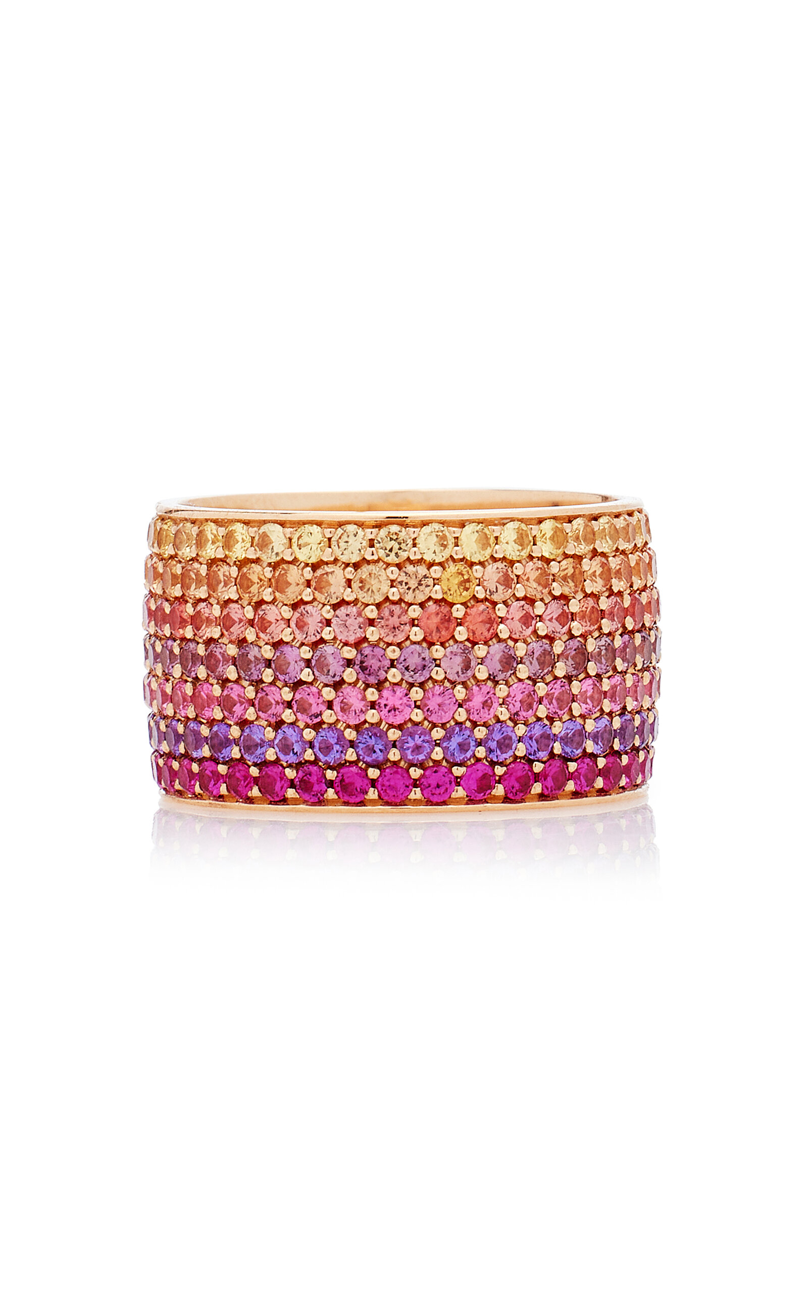 Los Angeles 18K Yellow Gold Sapphire; Apatite Ring