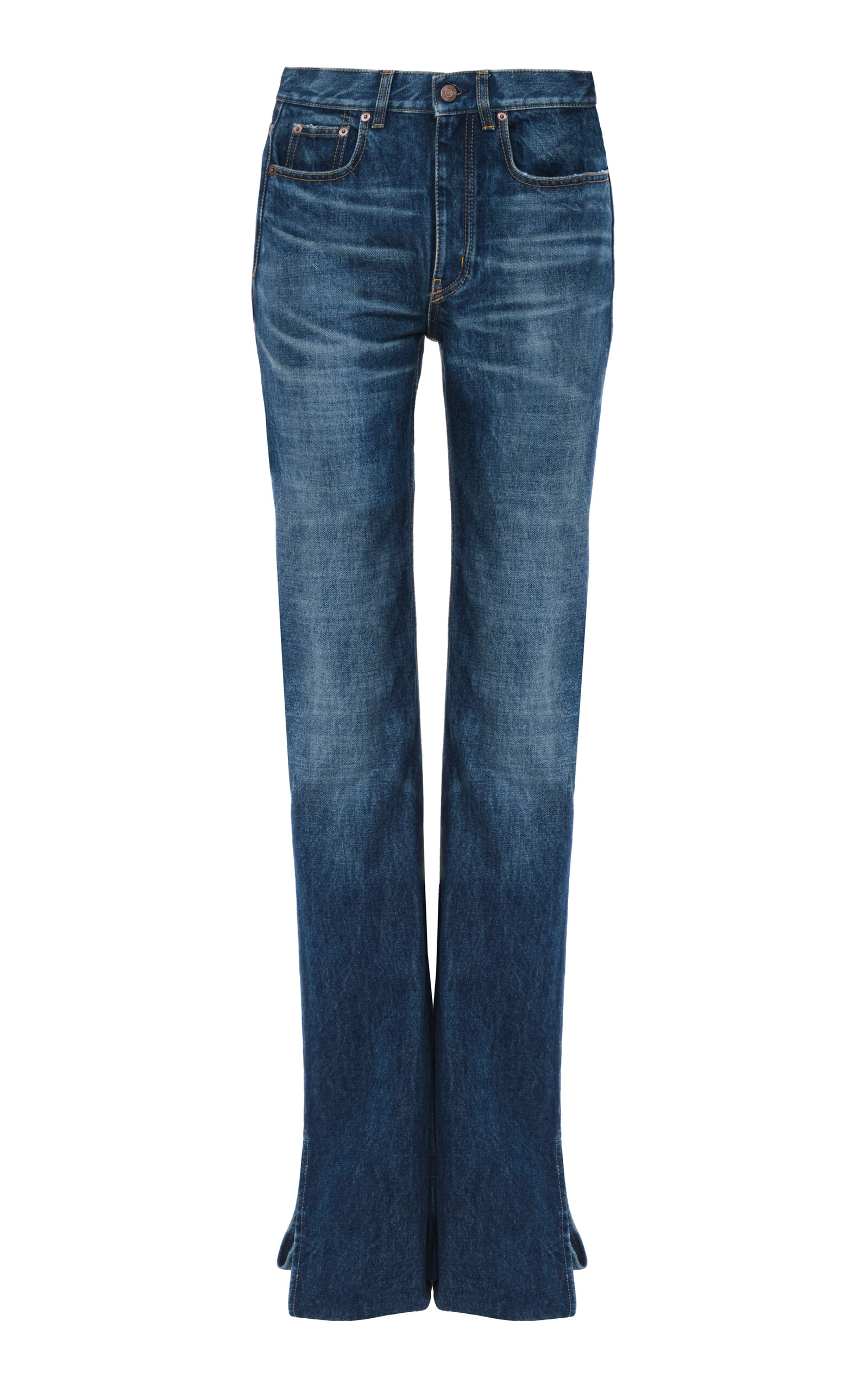 Chloé Rigid High-rise Straight-leg Jeans In Medium Wash