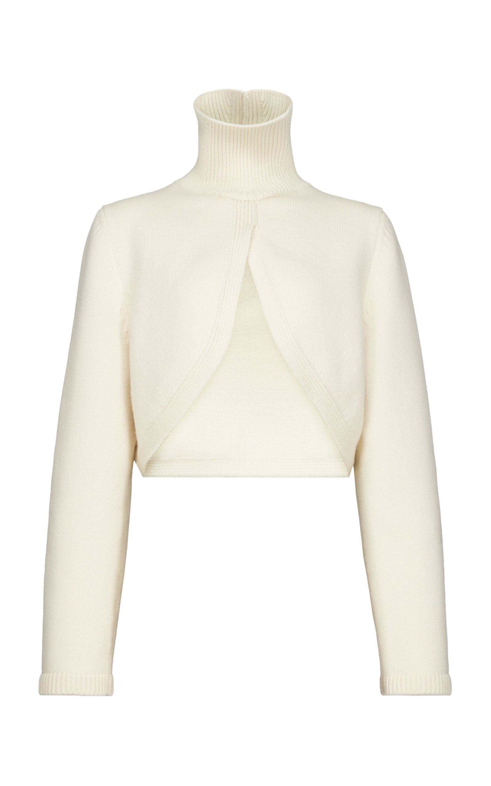 Alaïa Womens Blanc Naturel Cut-out Knitted Cashmere And Wool-blend Jumper In Multi