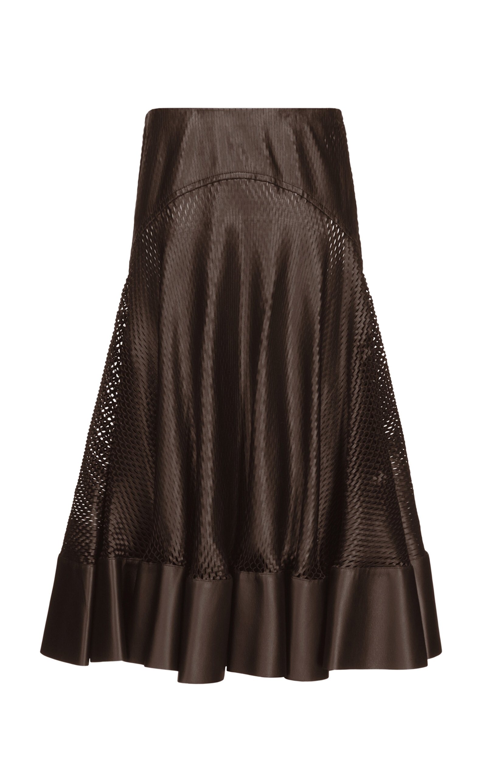 ALAA – Laser-Cut Leather Mini Skirt – Brown – FR 36 – Moda Operandi ALAA – Laser-Cut Leather Mini Skirt – Brown – FR 36 – Moda Operandi