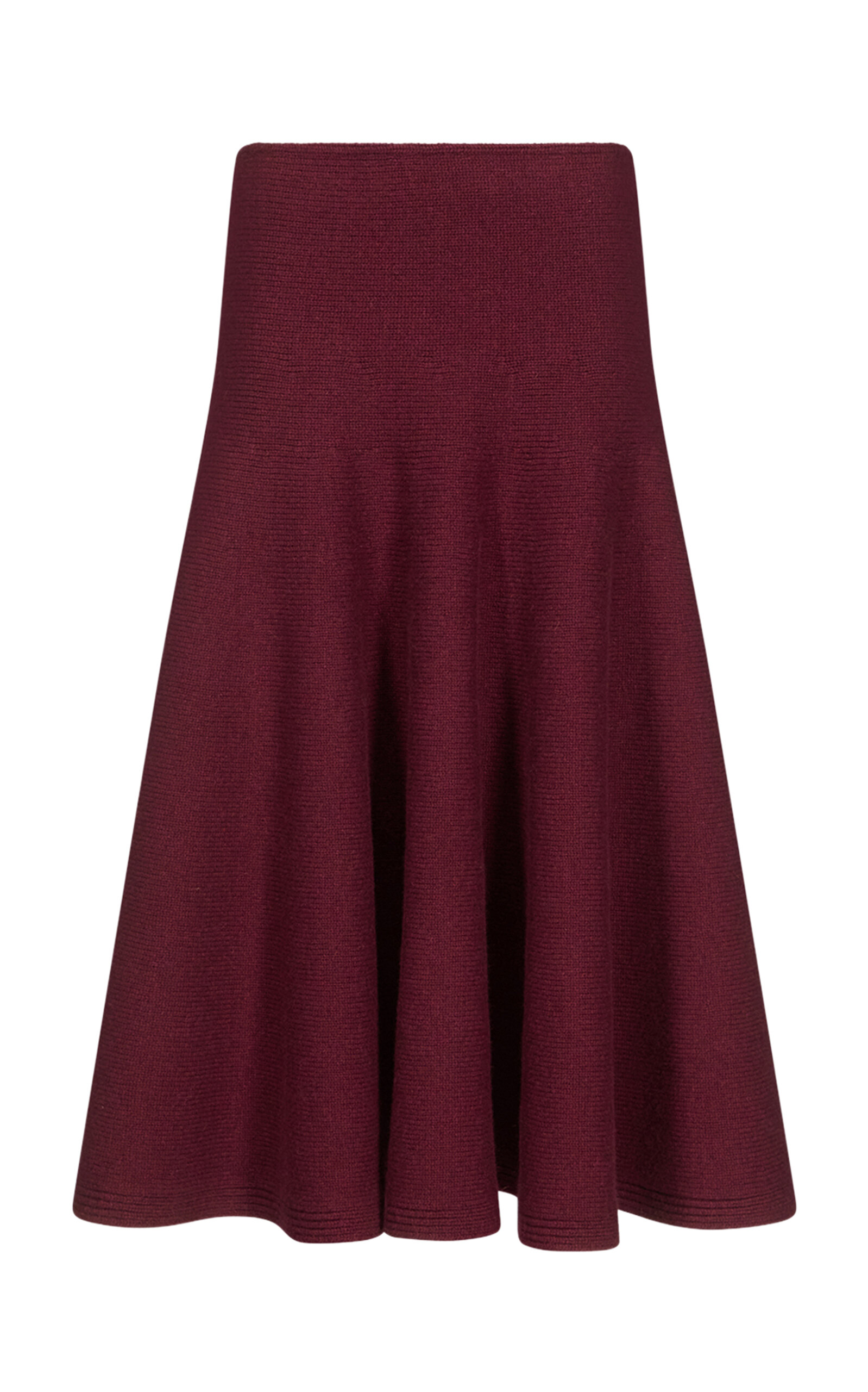 Alaïa Cashmere-blend Knit Midi Skirt In Brown