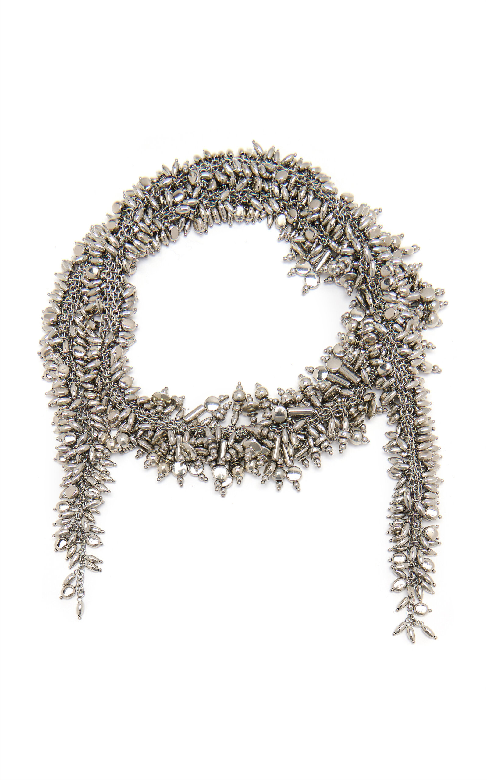 Dries Van Noten Beaded Wrap Necklace - Silver - OS - Moda Operandi