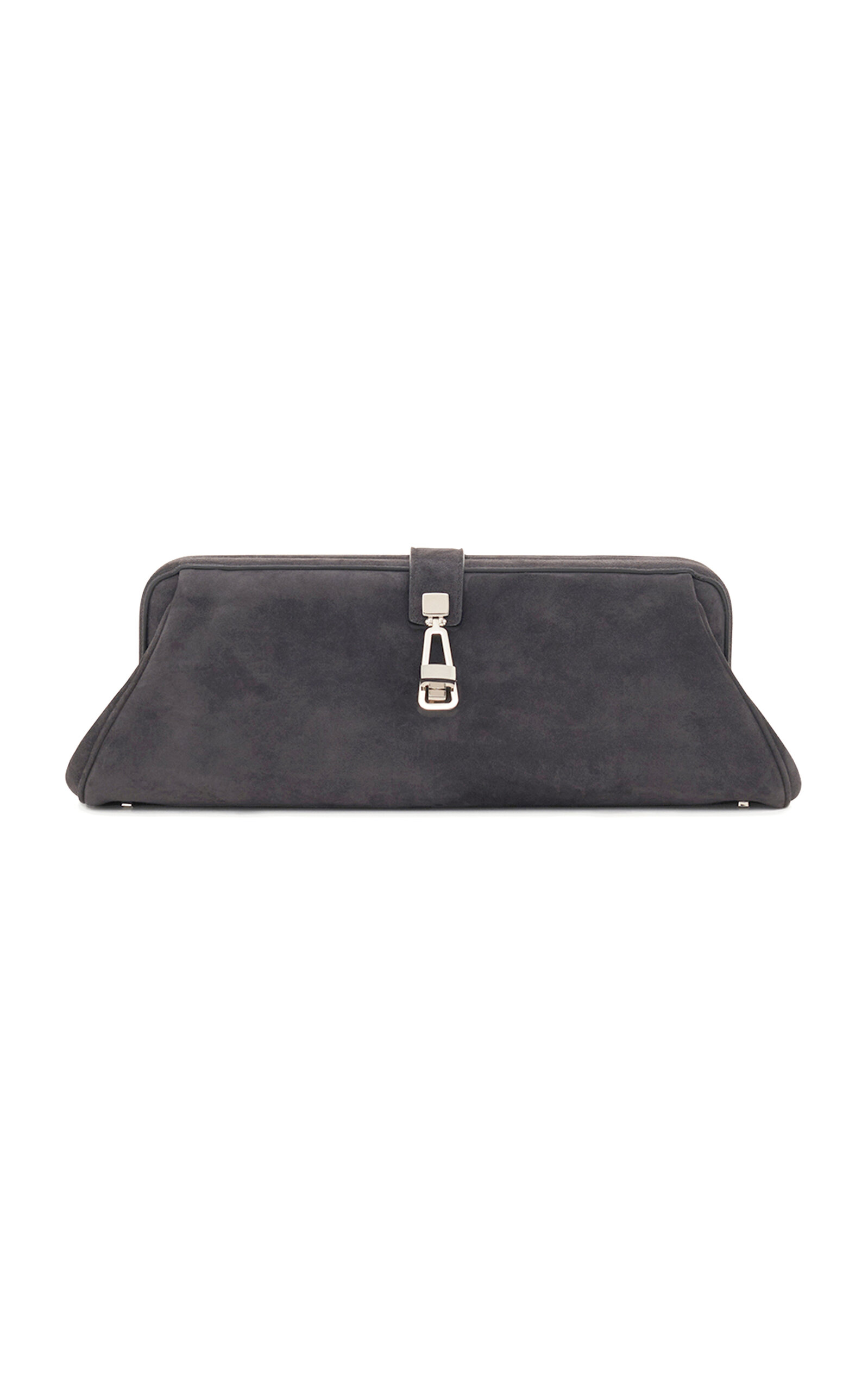 Gabriela Hearst Baguette Suede Clutch - Grey - OS