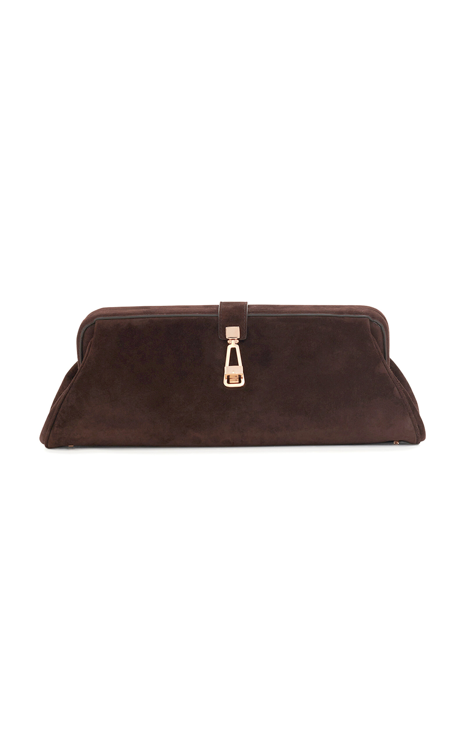 Gabriela Hearst Baguette Suede Clutch - Brown - OS